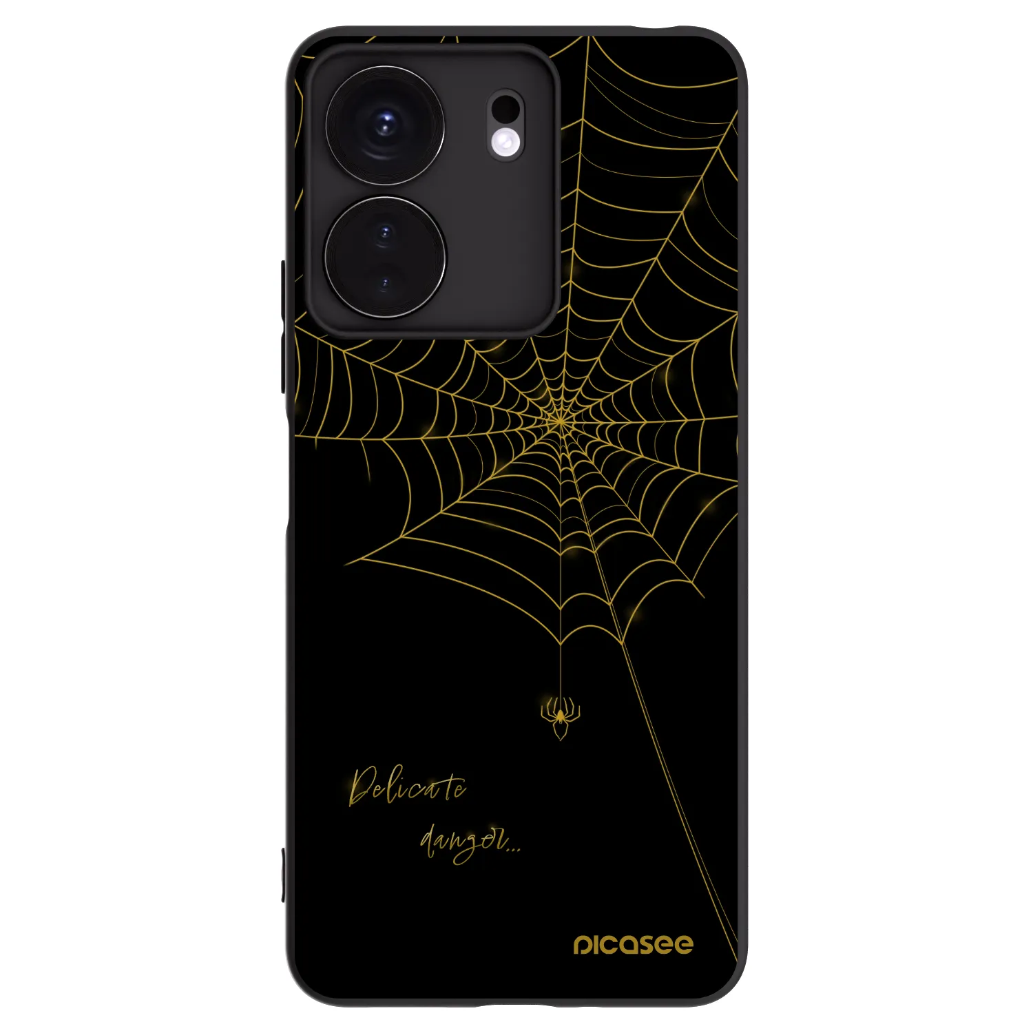 Picasee crna silikonska maskica za Xiaomi Redmi 13C 4G - Delicate danger
