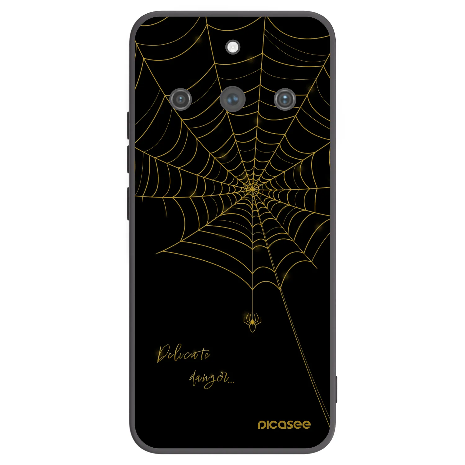 Picasee crna silikonska maskica za Realme 11 Pro+ - Delicate danger