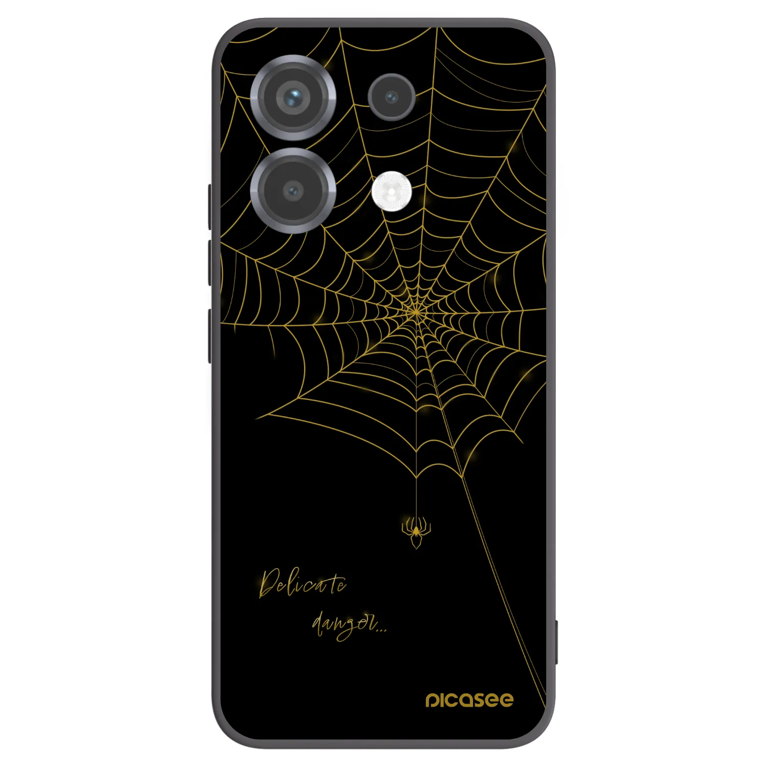 Picasee crna silikonska maskica za Xiaomi Poco X6 - Delicate danger