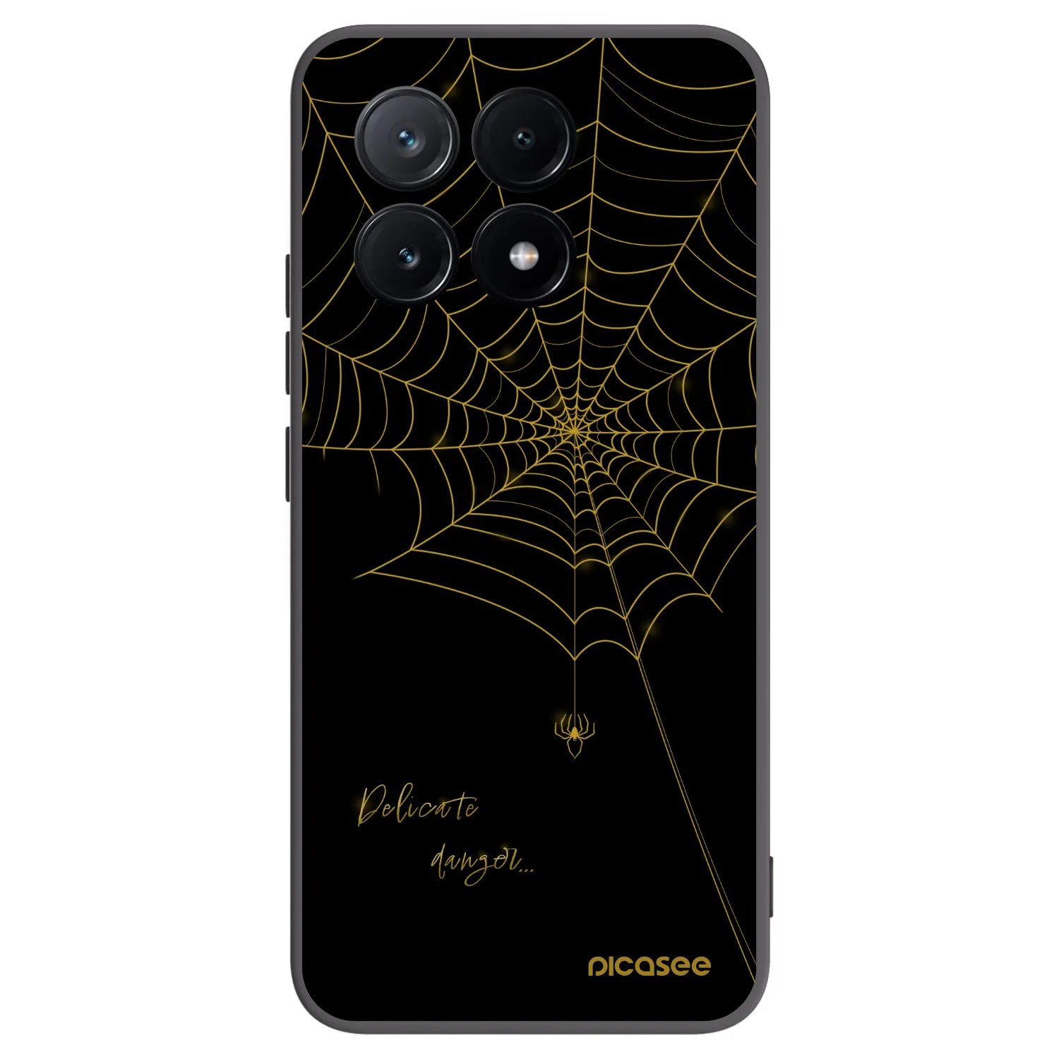 Picasee crna silikonska maskica za Xiaomi Poco X6 Pro - Delicate danger