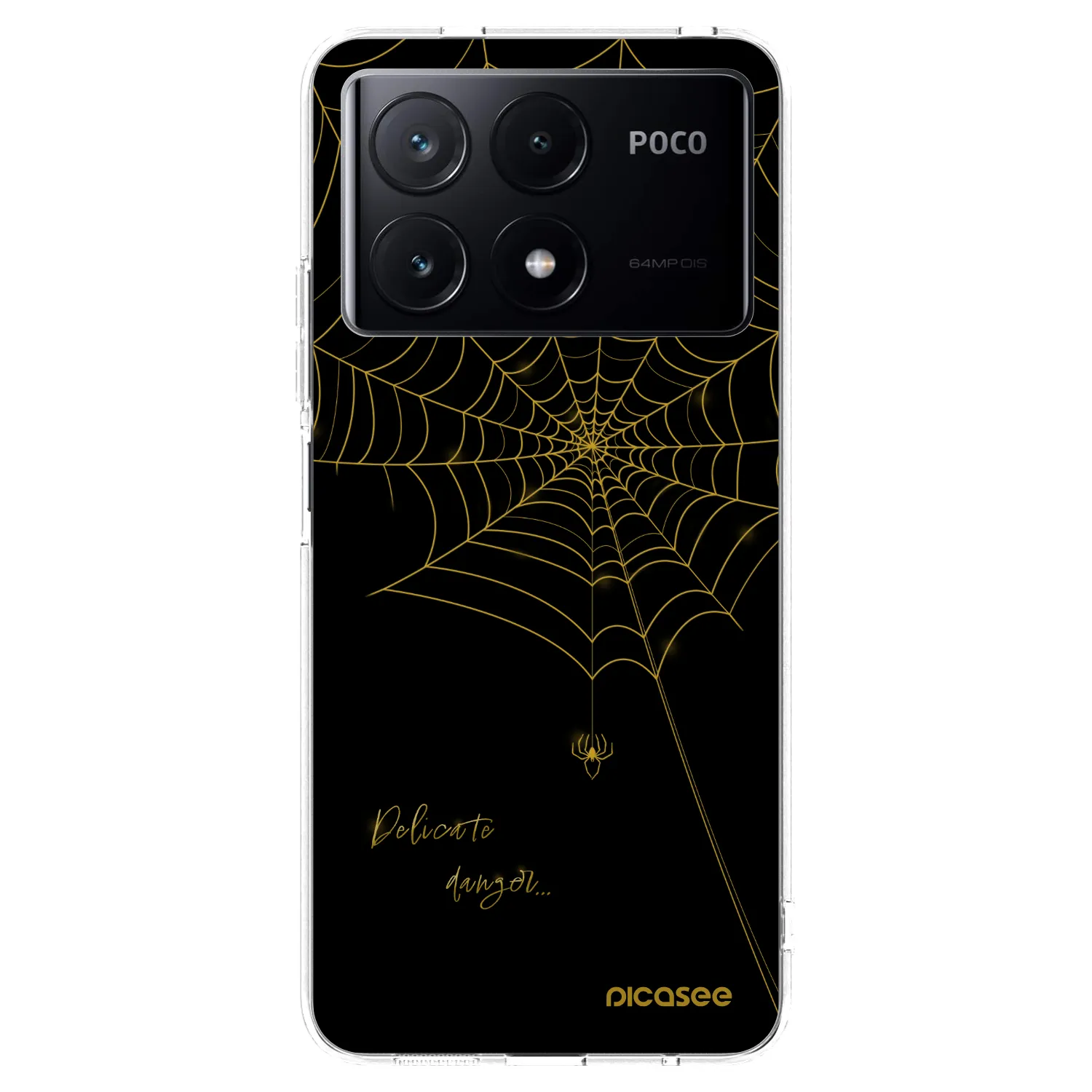 Picasee silikonska prozirna maskica za Xiaomi Poco X6 Pro - Delicate danger
