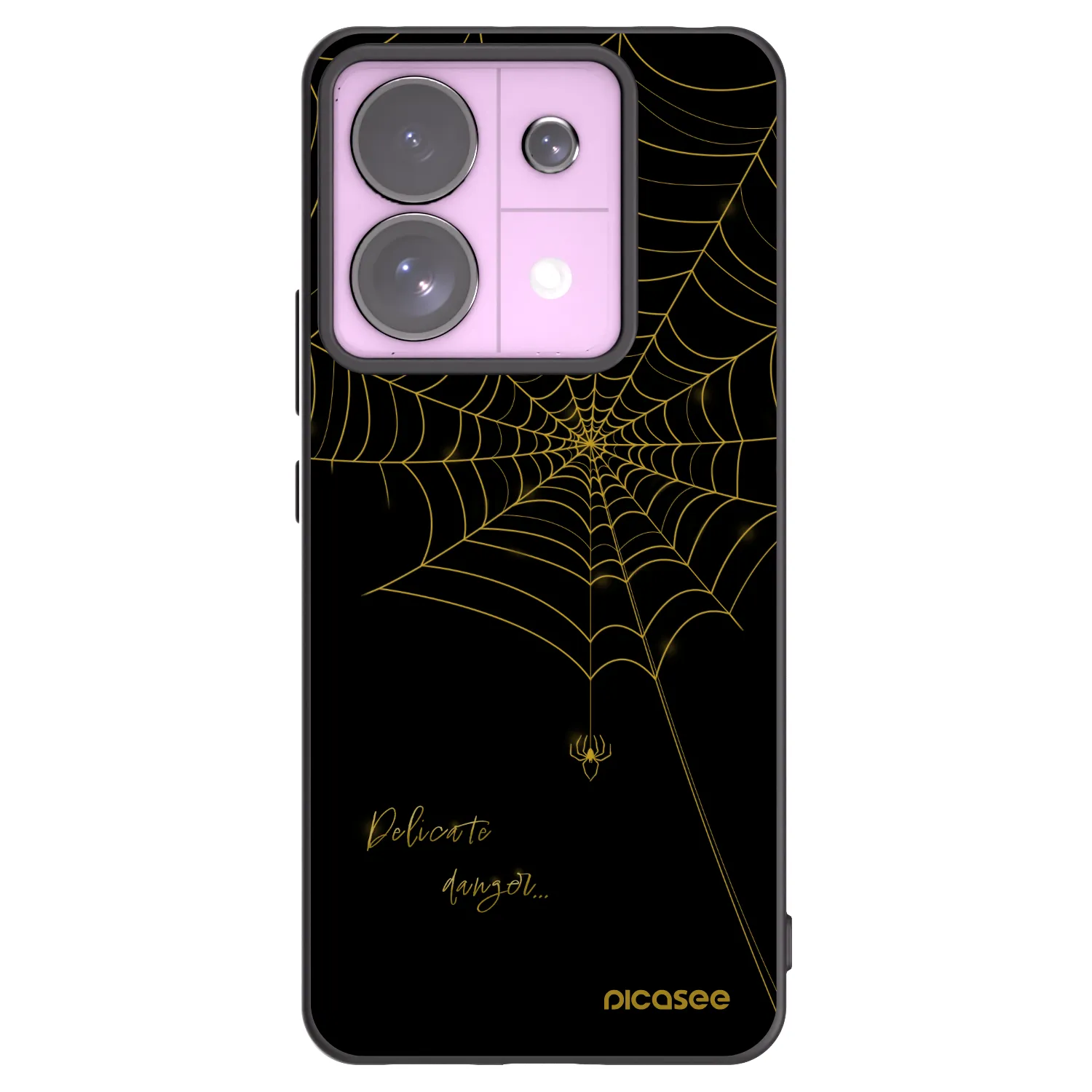 Picasee crna silikonska maskica za Xiaomi Redmi Note 13 Pro 5G - Delicate danger