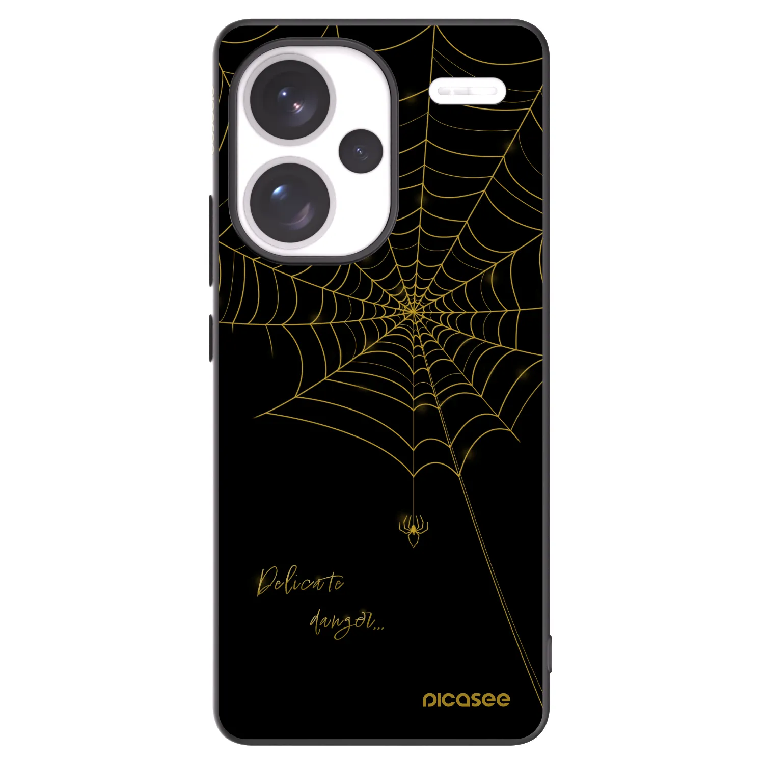 Picasee crna silikonska maskica za Xiaomi Redmi Note 13 Pro+ 5G - Delicate danger