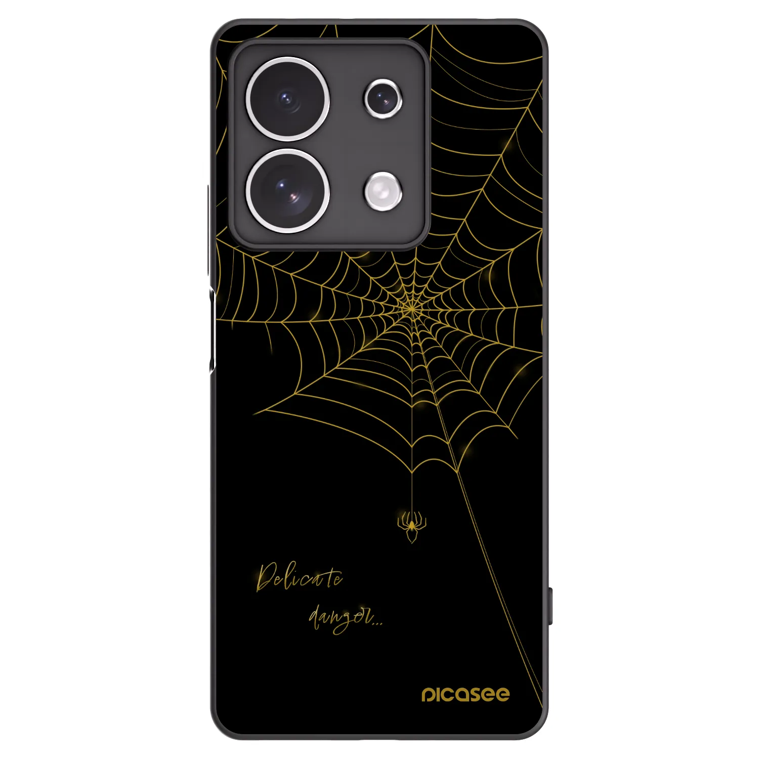 Picasee crna silikonska maskica za Xiaomi Redmi Note 13 4G - Delicate danger