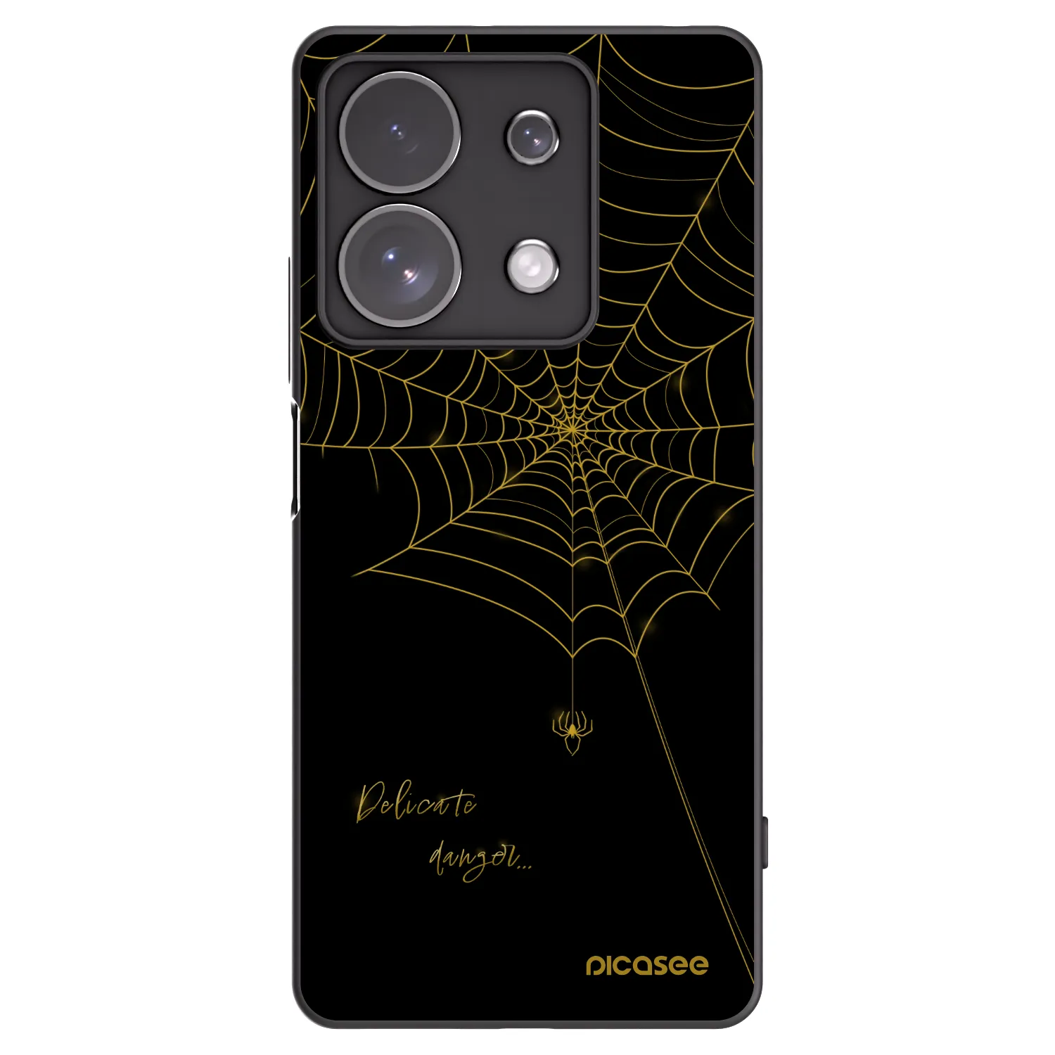 Picasee crna silikonska maskica za Xiaomi Redmi Note 13 Pro 4G - Delicate danger