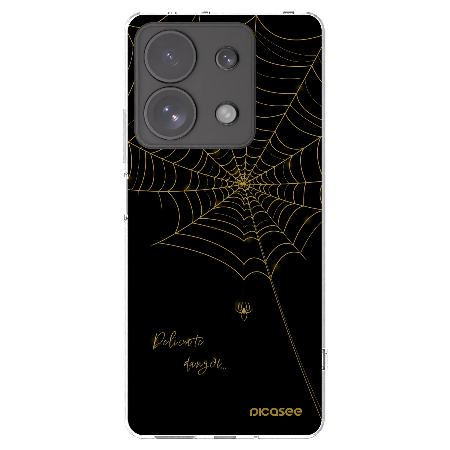 Picasee silikonska prozirna maskica za Xiaomi Redmi Note 13 Pro 4G - Delicate danger
