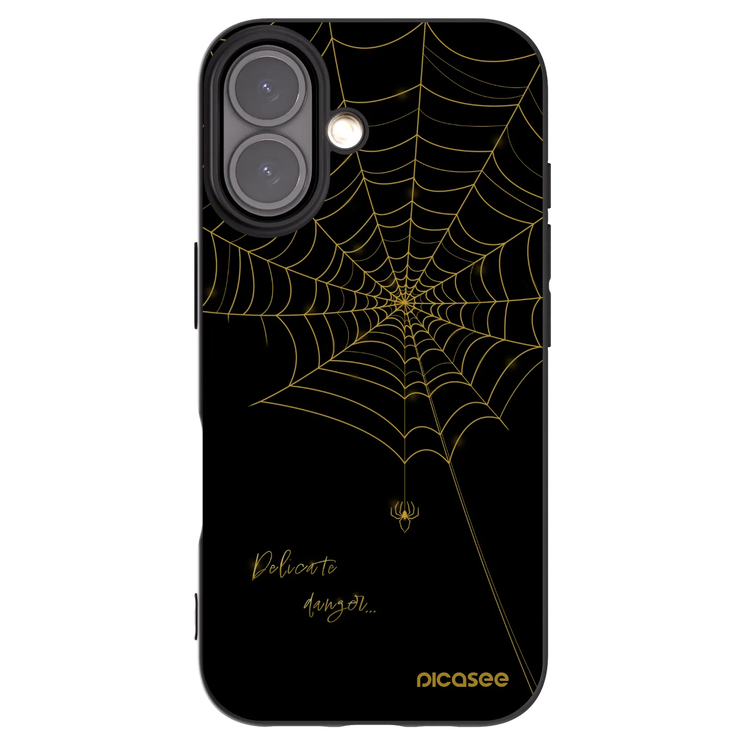 Picasee crna silikonska maskica za Apple iPhone 16 - Delicate danger