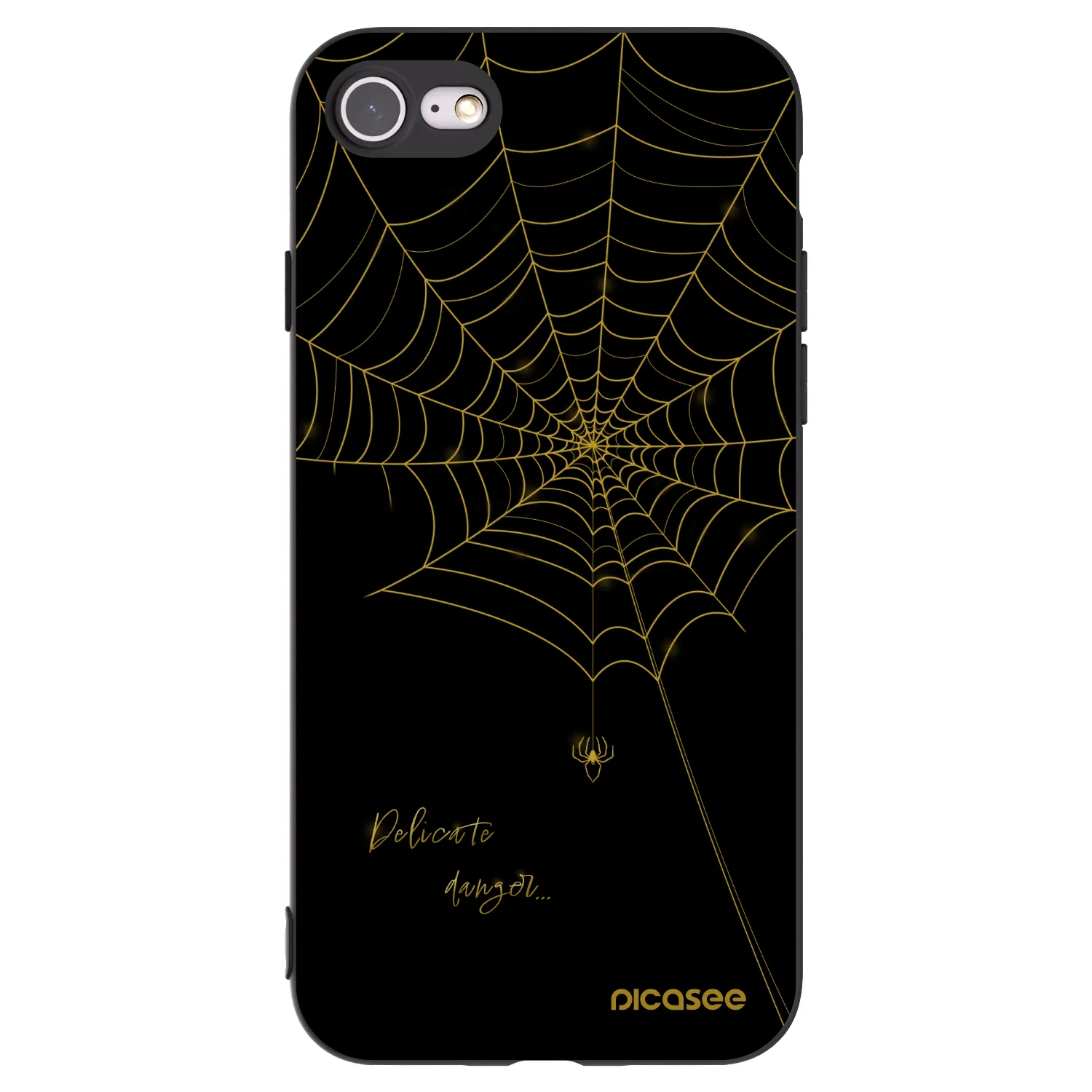 Picasee crna silikonska maskica za Apple iPhone 8 - Delicate danger