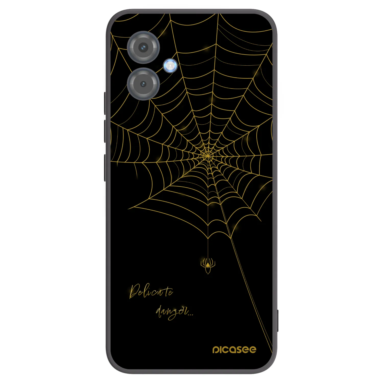 Picasee crna silikonska maskica za Motorola Moto G14 - Delicate danger