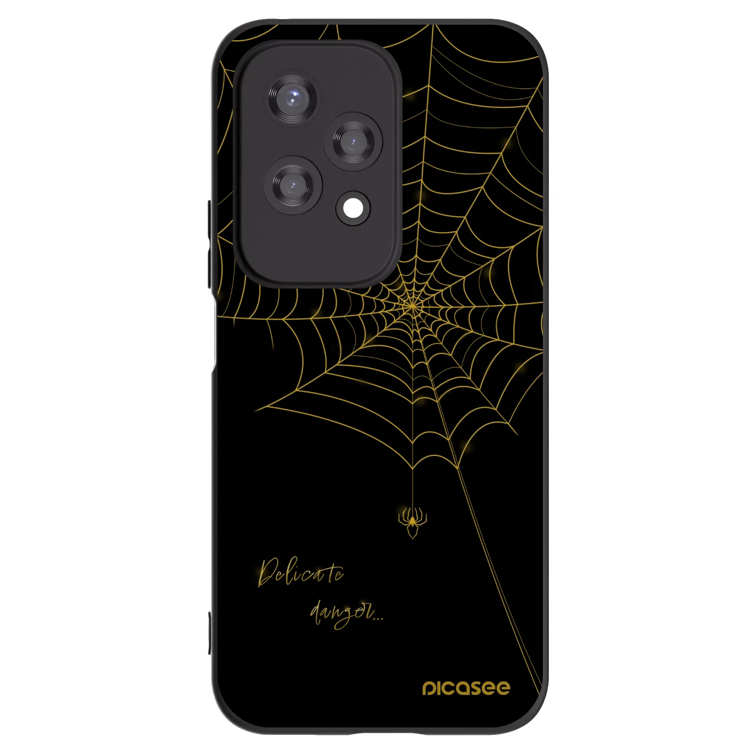 Picasee crna silikonska maskica za Honor 200 Lite - Delicate danger