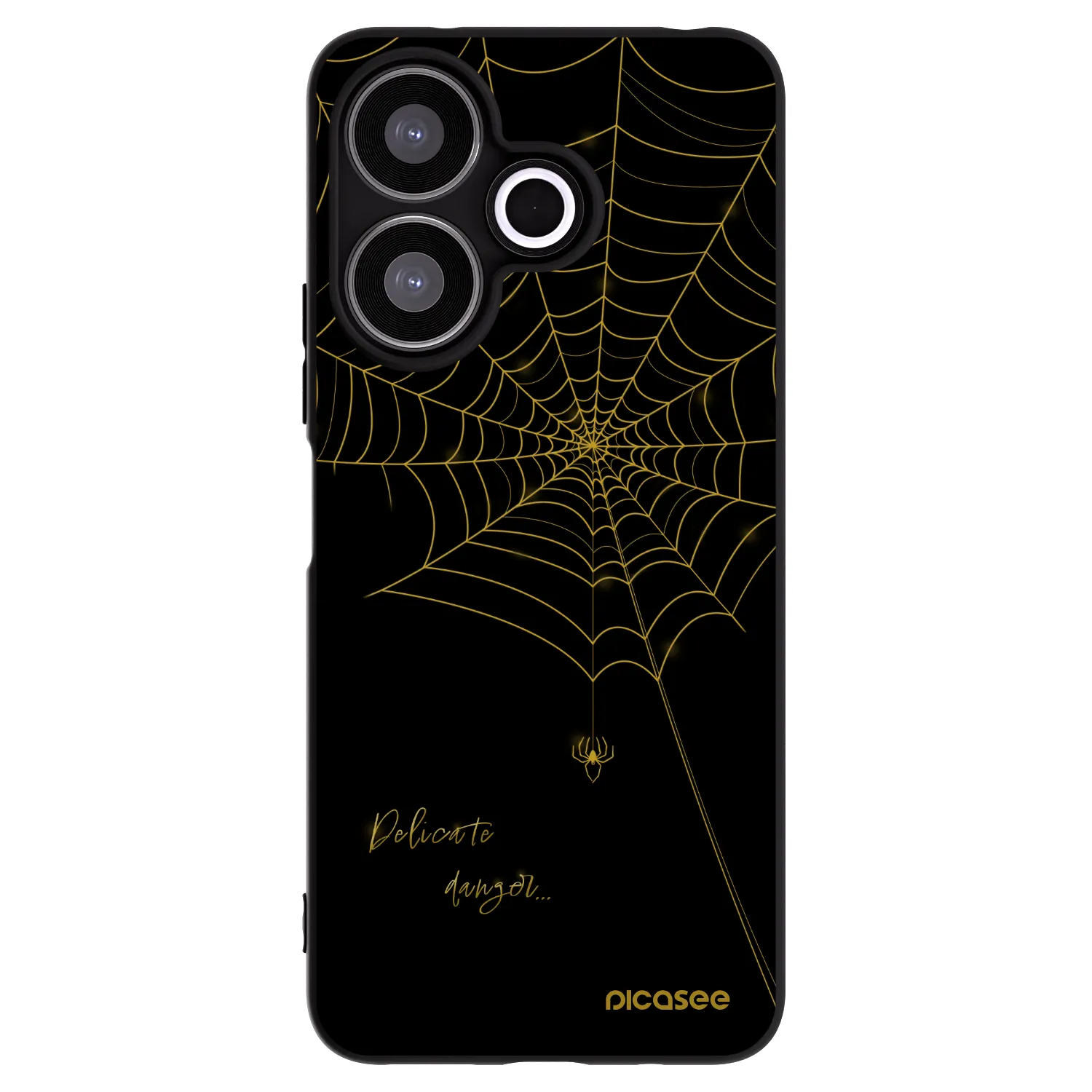 Picasee crna silikonska maskica za Xiaomi Redmi 13 4G - Delicate danger