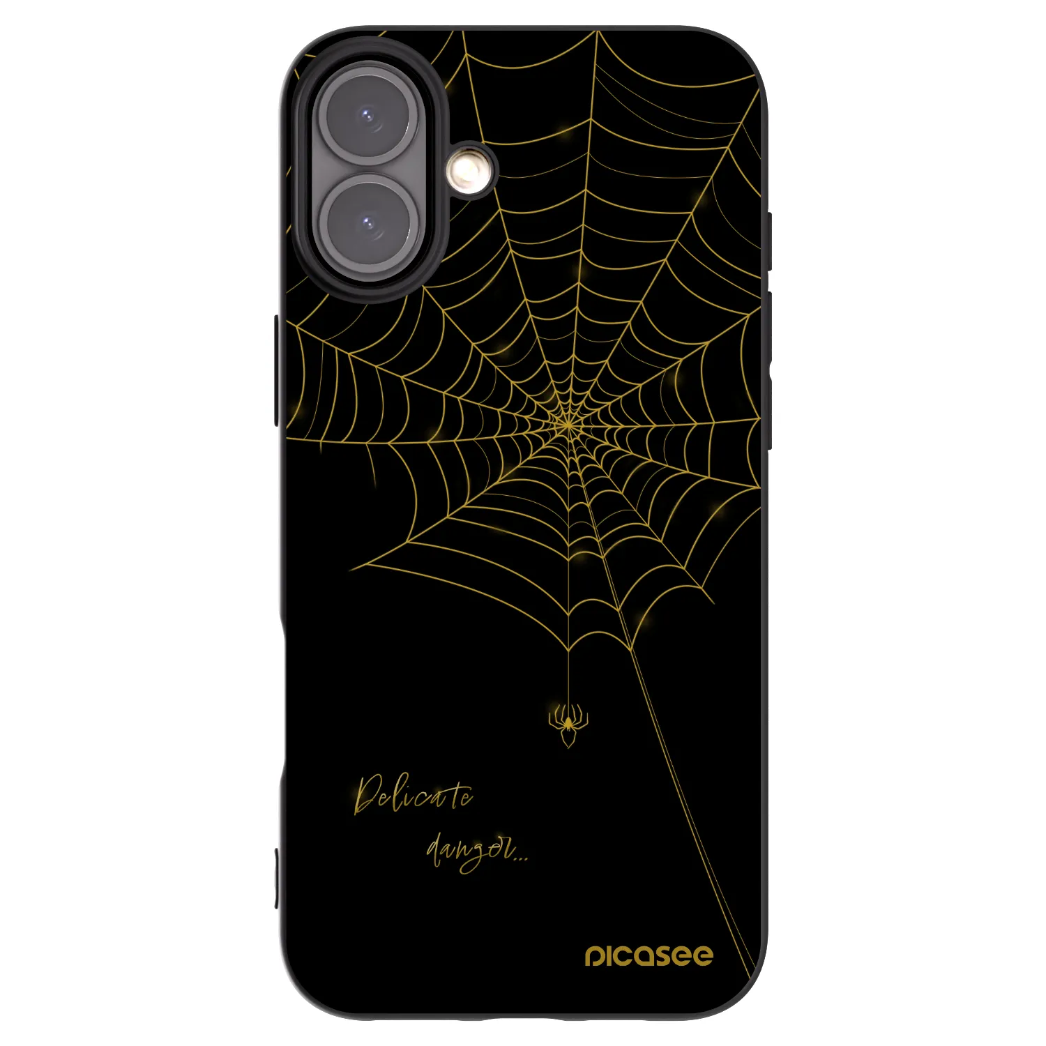 Picasee crna silikonska maskica za Apple iPhone 16 Plus - Delicate danger