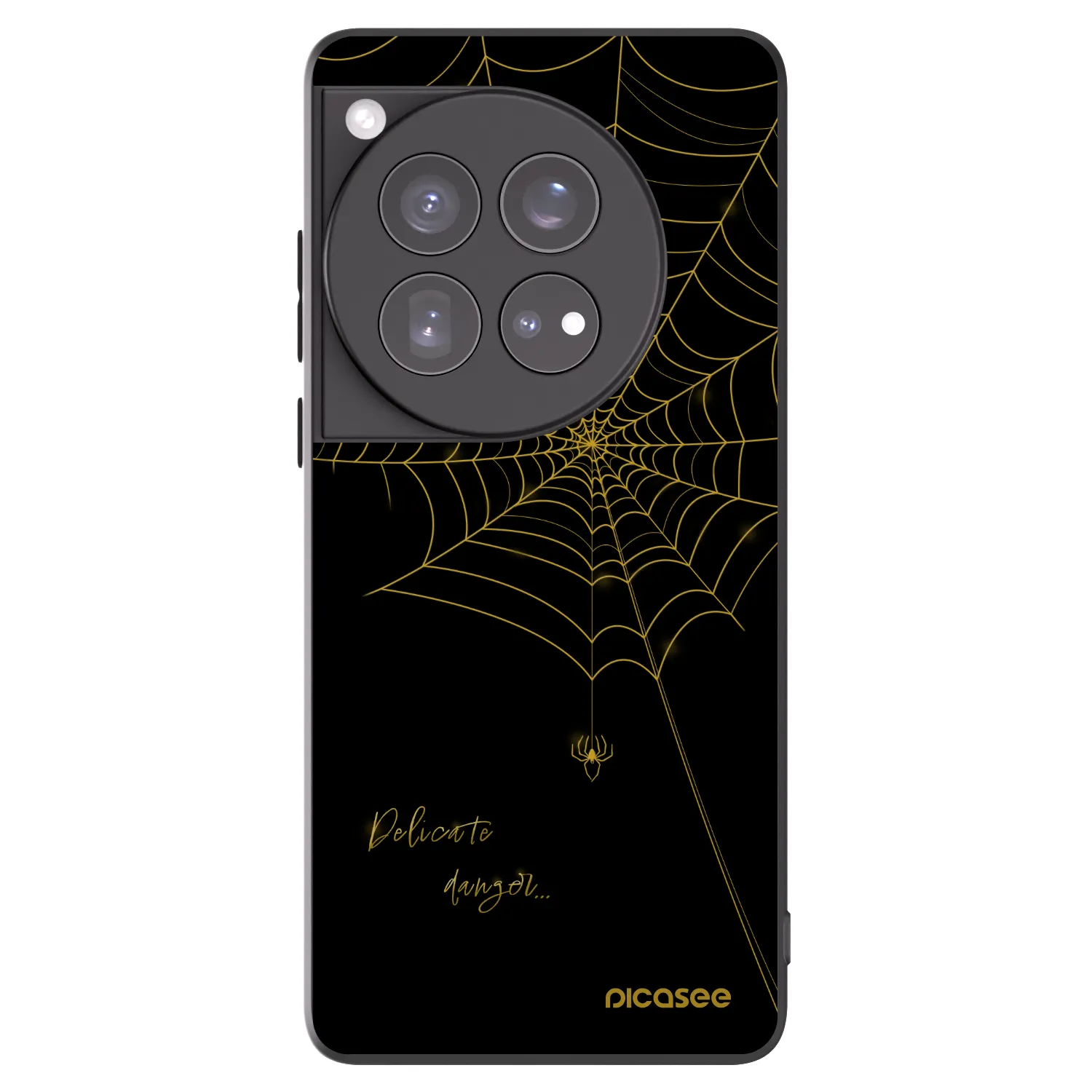 Picasee crna silikonska maskica za OnePlus 12 5G - Delicate danger