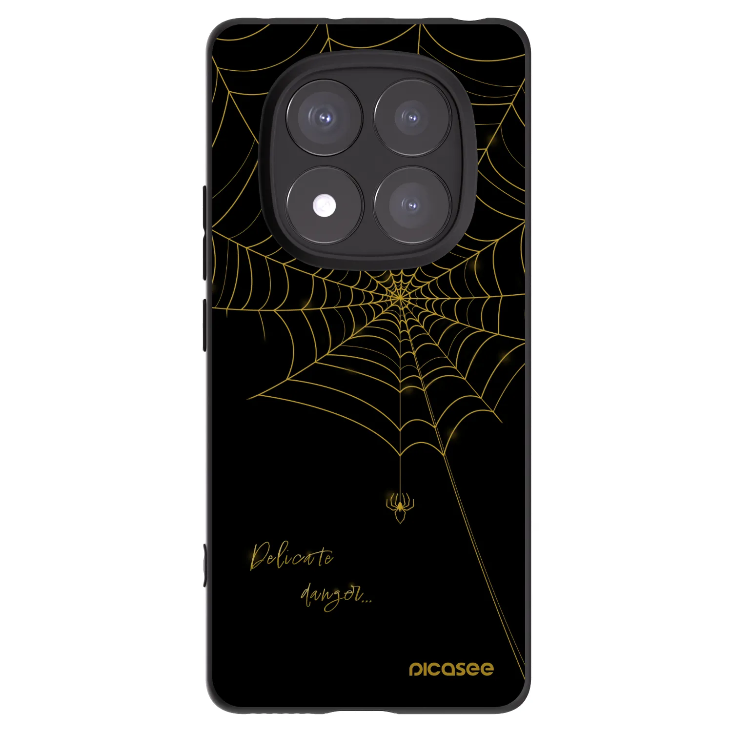 Picasee crna silikonska maskica za Xiaomi Redmi Note 14 Pro+ 5G - Delicate danger
