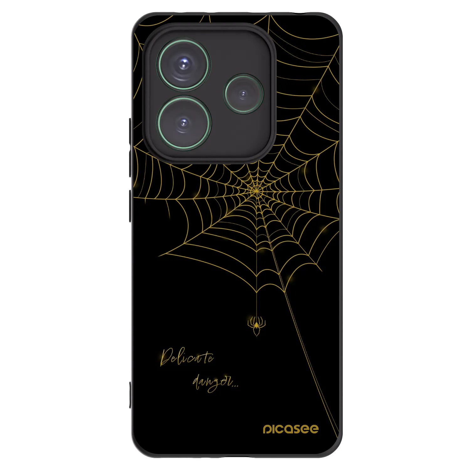 Picasee crna silikonska maskica za Xiaomi Redmi Note 14 5G - Delicate danger