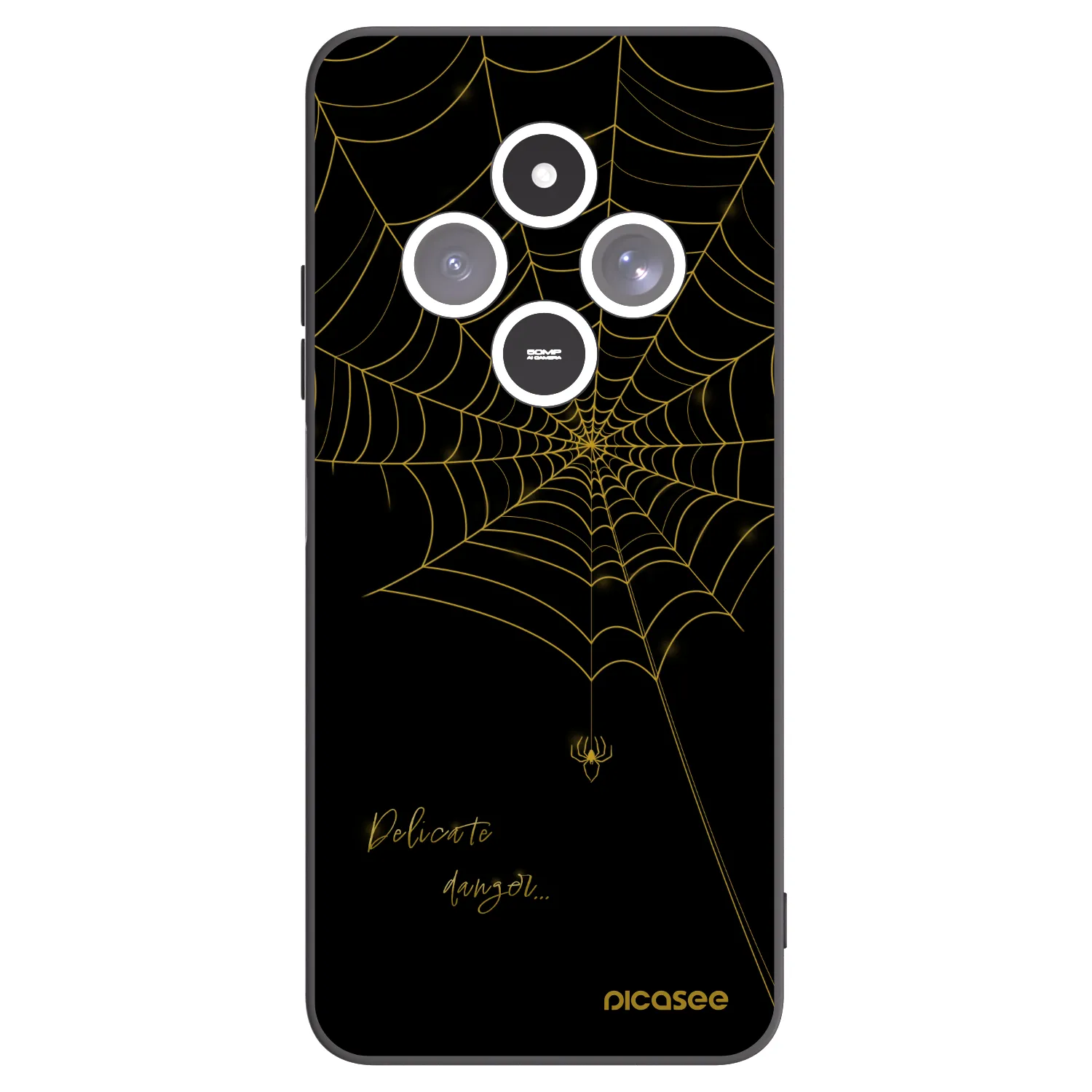 Picasee crna silikonska maskica za Xiaomi Redmi 14C - Delicate danger