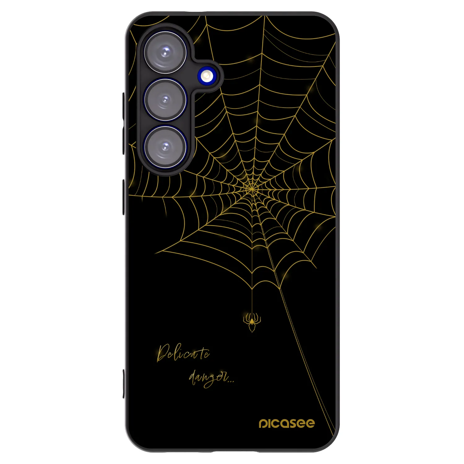 Picasee crna silikonska maskica za Samsung Galaxy S25 5G - Delicate danger