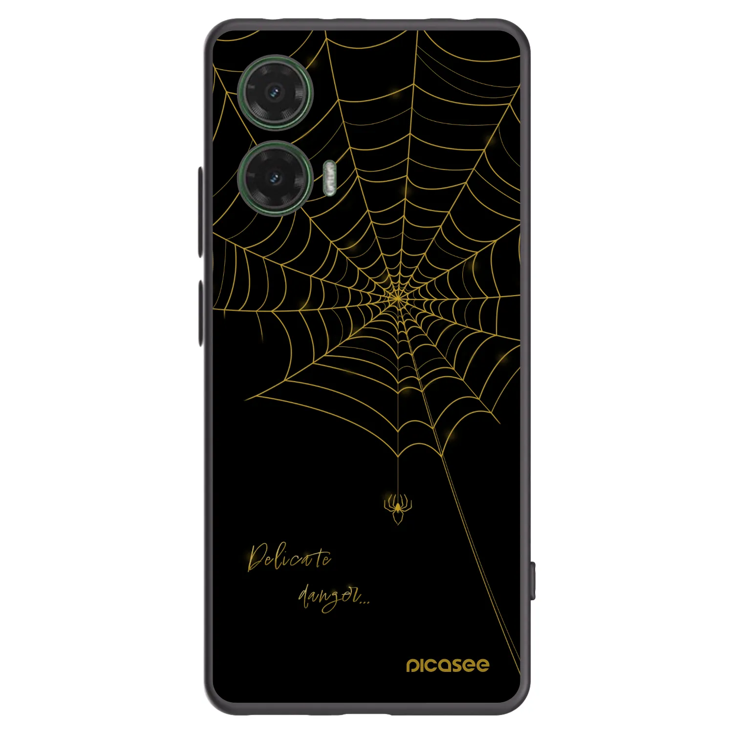 Picasee crna silikonska maskica za Motorola Moto G35 5G - Delicate danger
