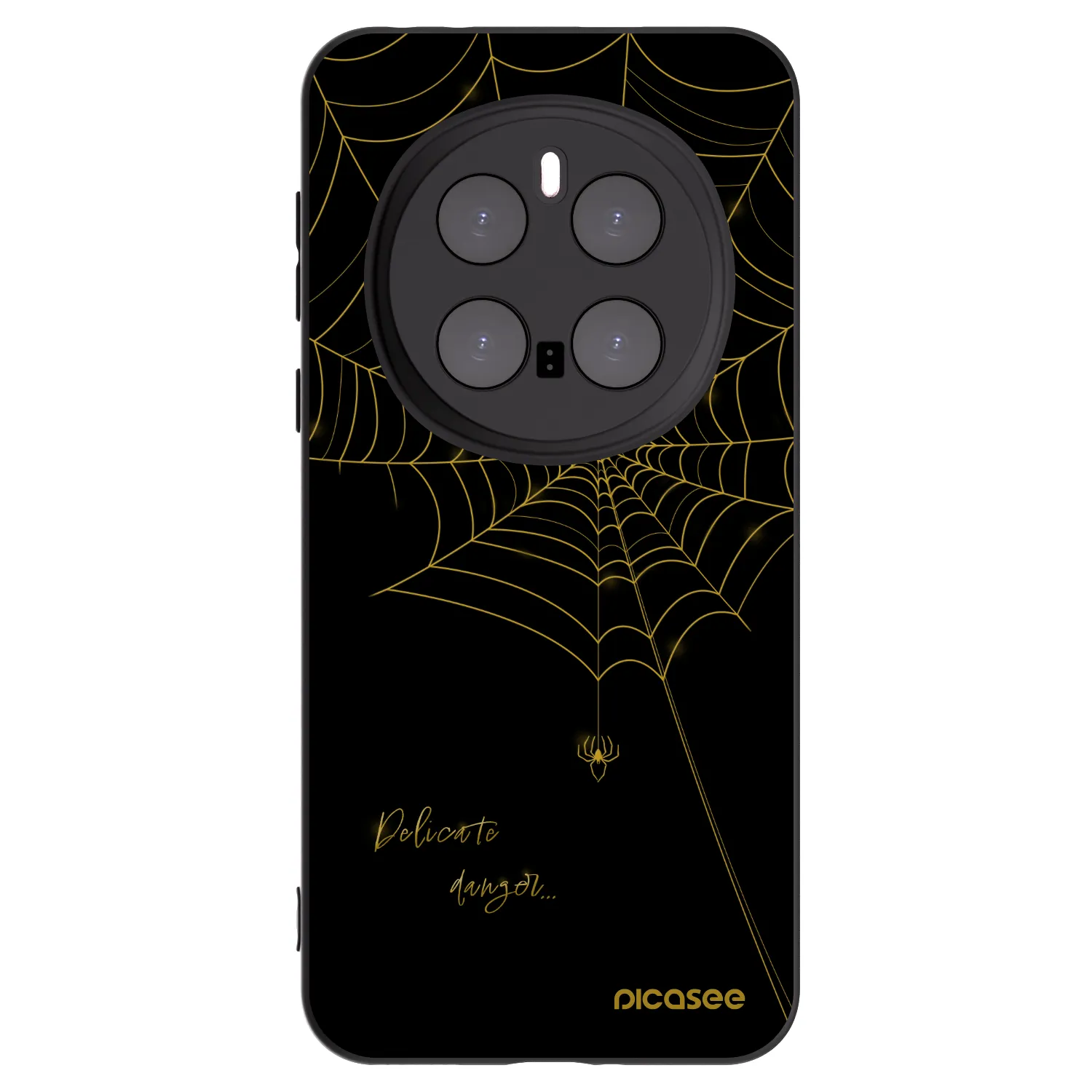 Picasee crna silikonska maskica za Honor Magic7 Pro 5G - Delicate danger
