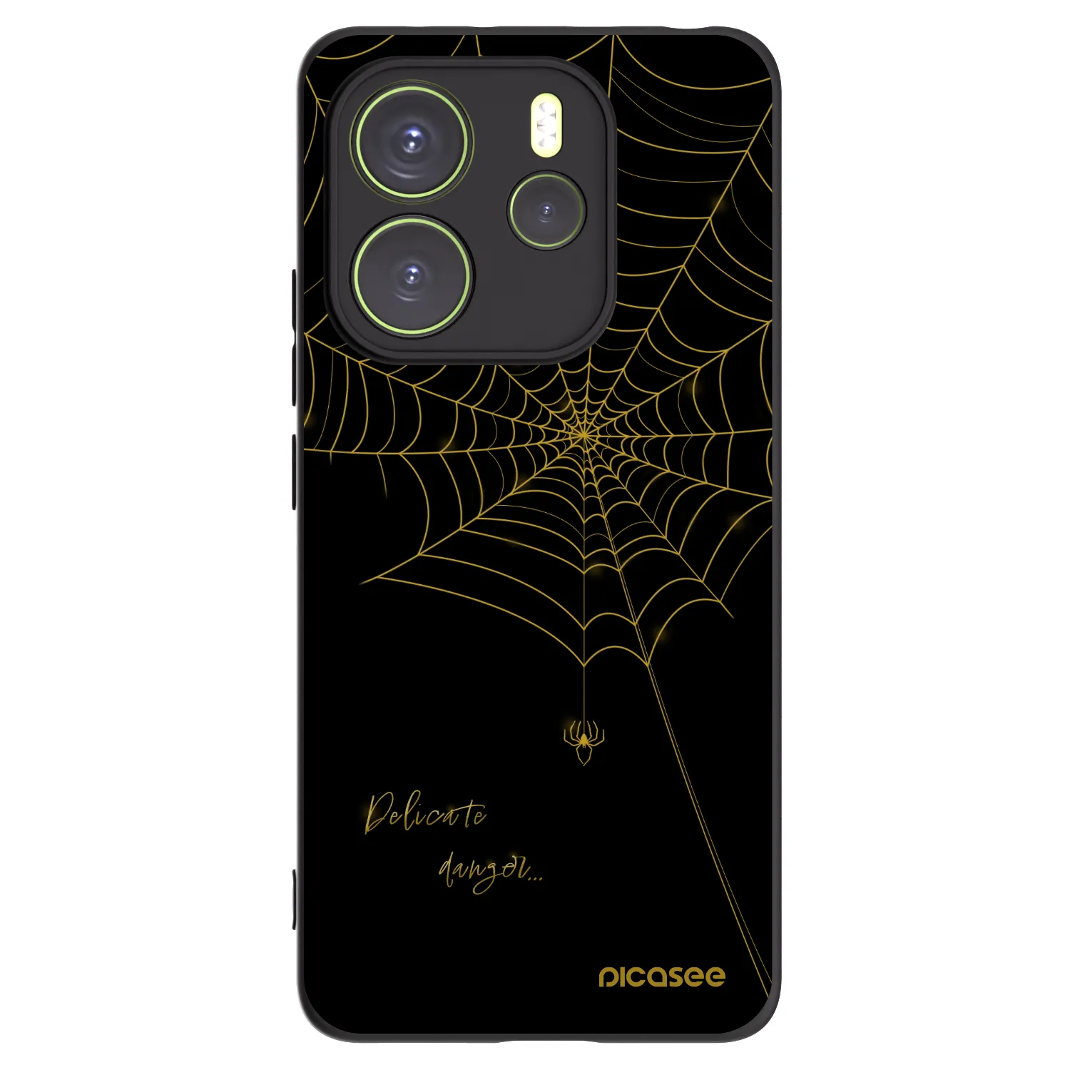 Picasee crna silikonska maskica za Xiaomi Redmi Note 14 4G - Delicate danger