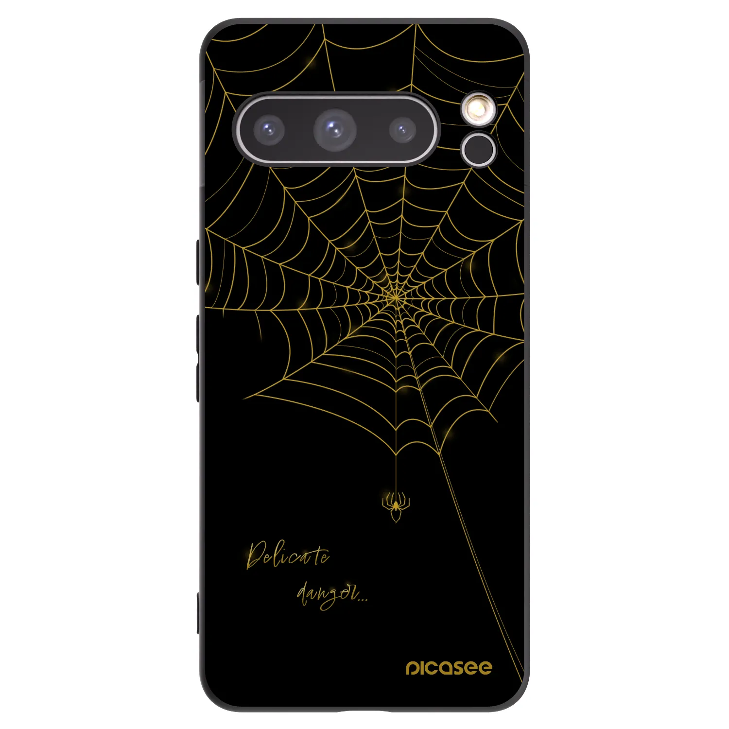 Picasee crna silikonska maskica za Google Pixel 8 Pro - Delicate danger