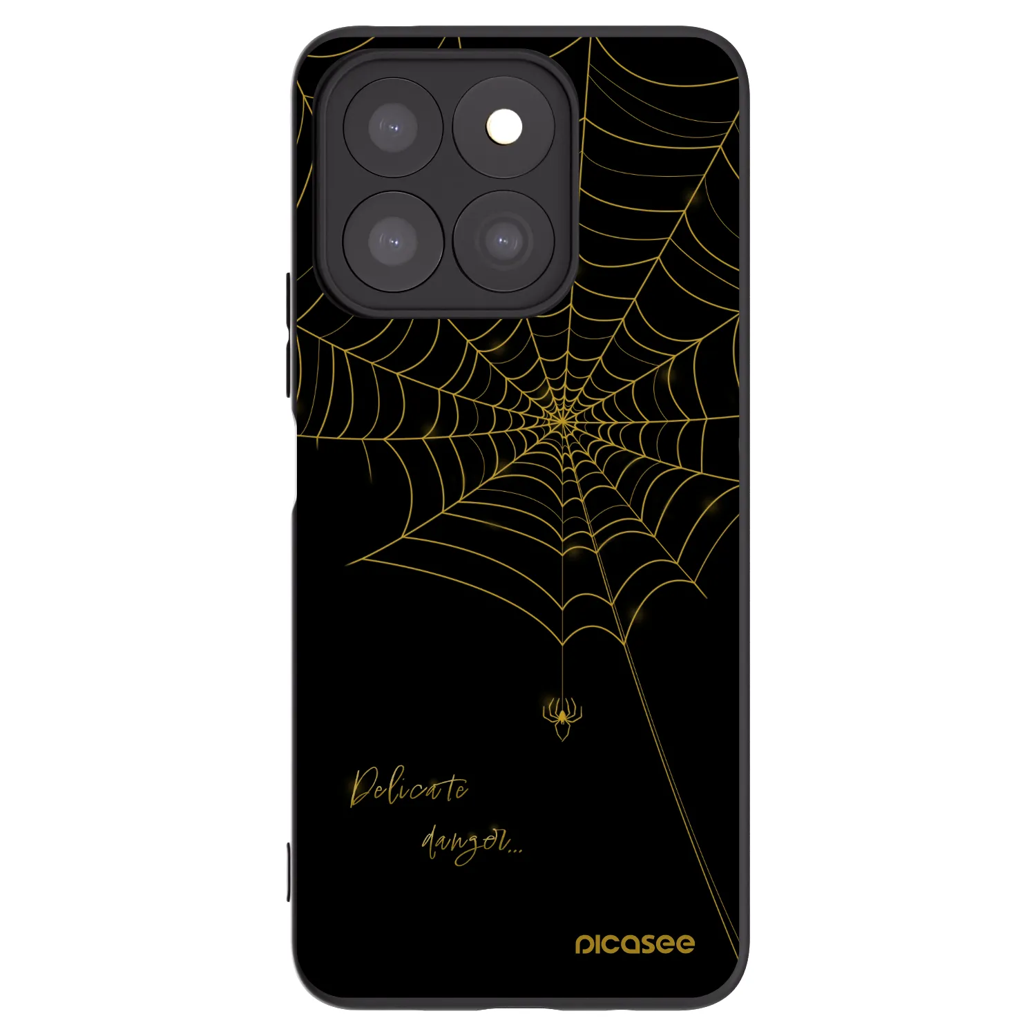 Picasee crna silikonska maskica za Honor X8c - Delicate danger