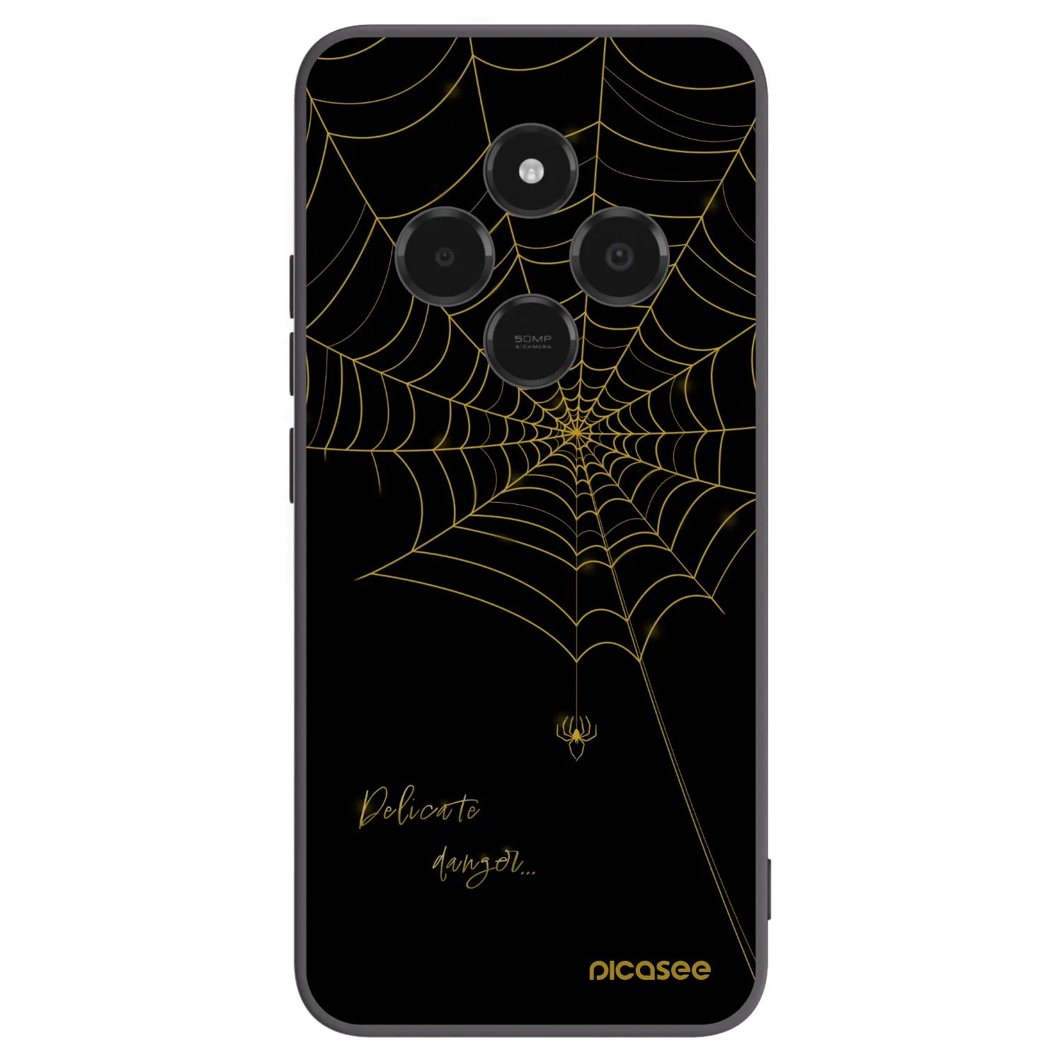 Picasee crna silikonska maskica za Xiaomi Poco C75 - Delicate danger