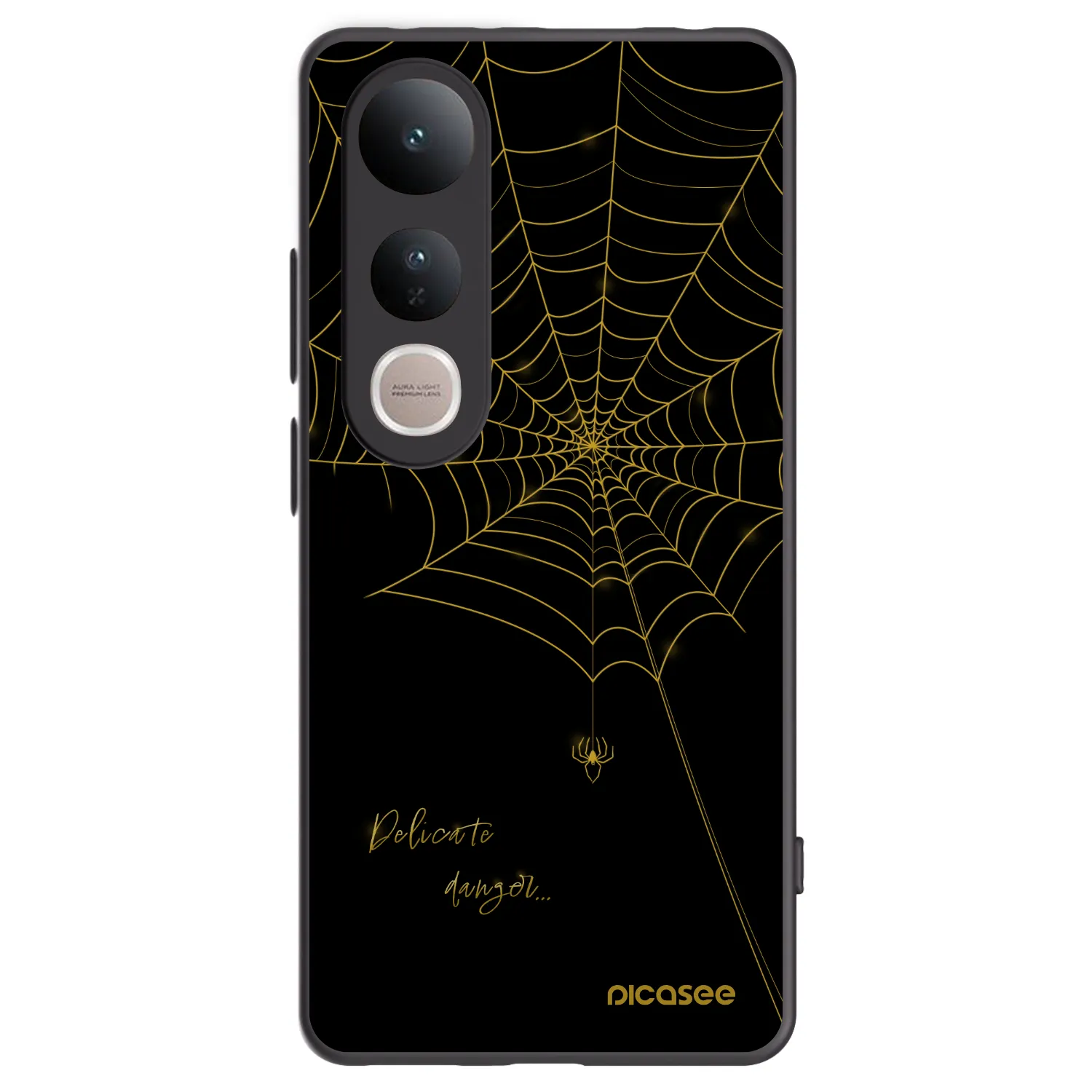 Picasee crna silikonska maskica za Vivo V50 Lite 5G - Delicate danger