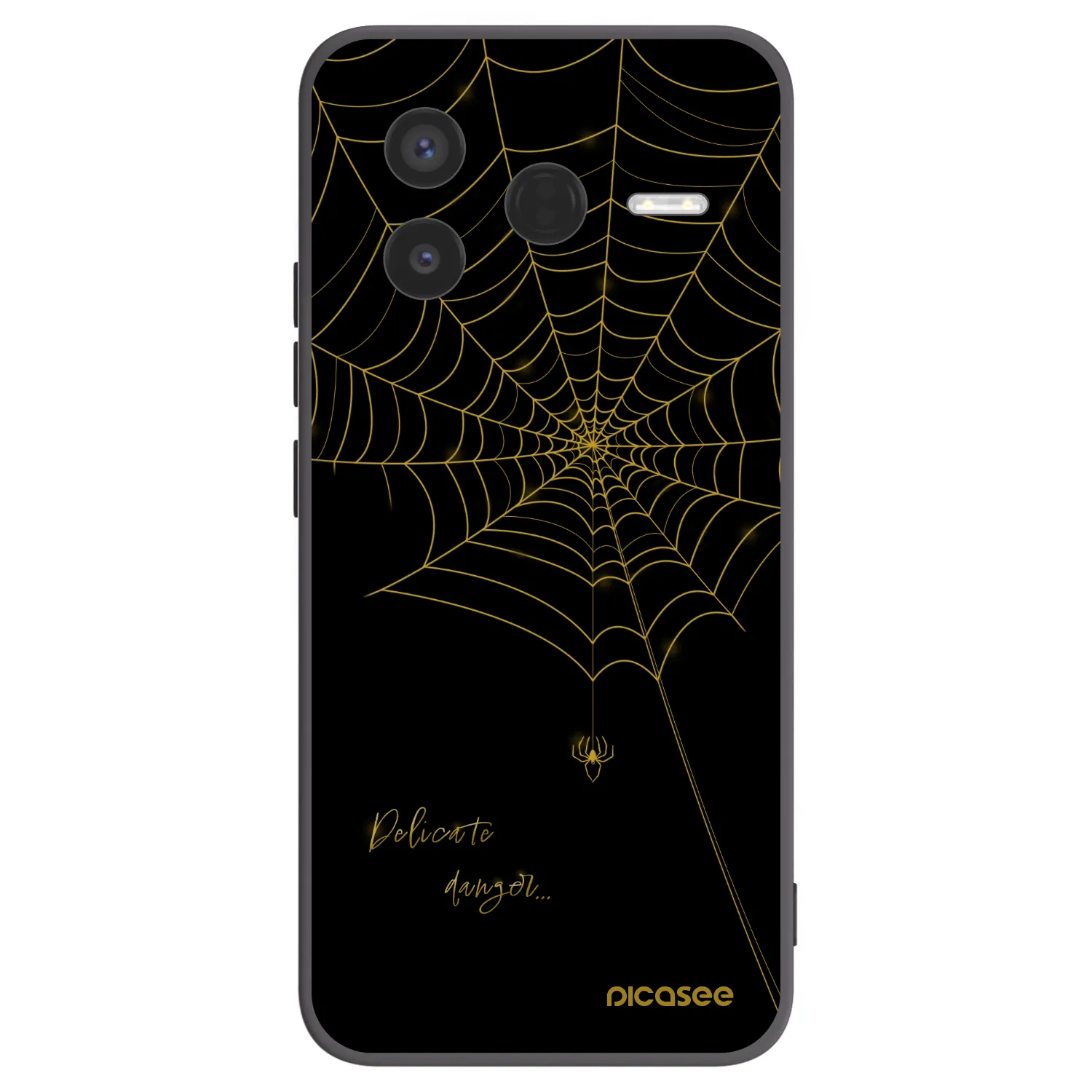 Picasee crna silikonska maskica za Xiaomi Poco F7 Pro 5G - Delicate danger