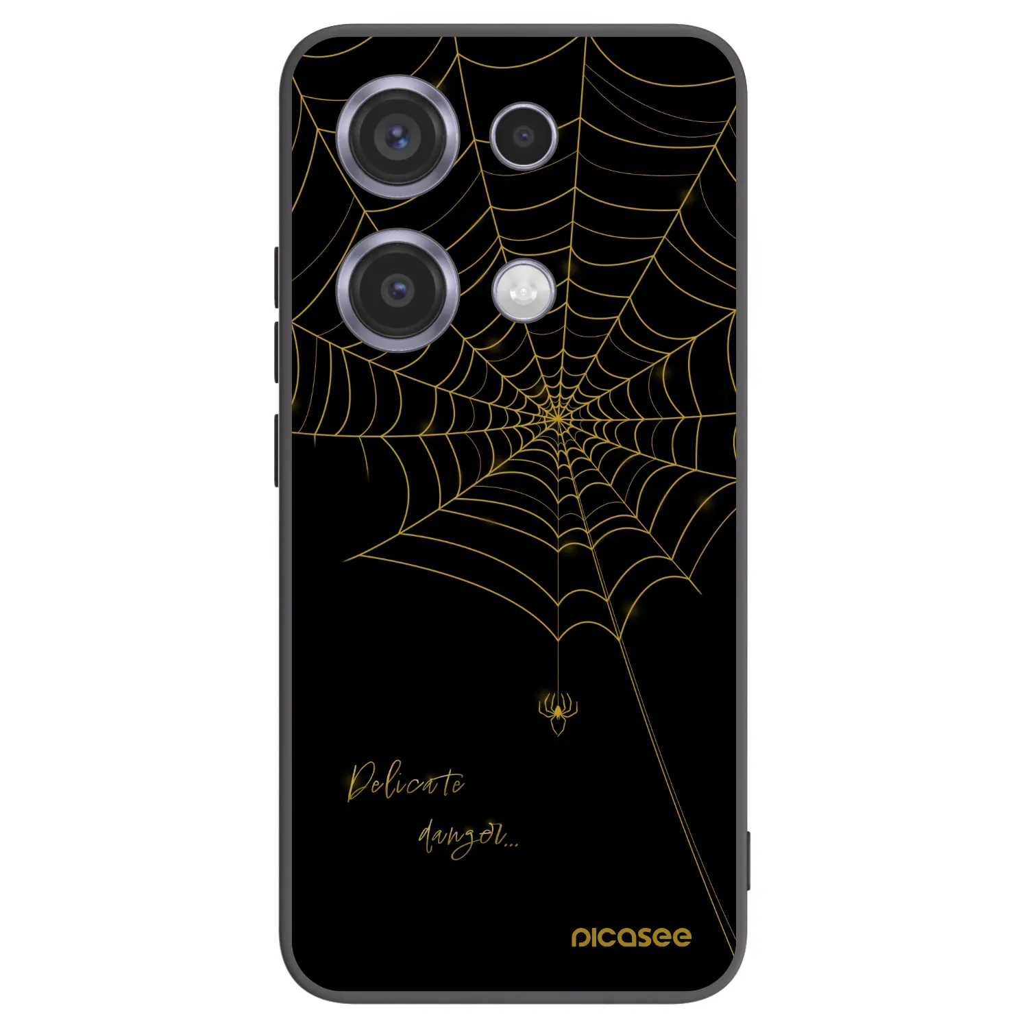 Picasee crna silikonska maskica za Xiaomi Redmi Note 14S - Delicate danger