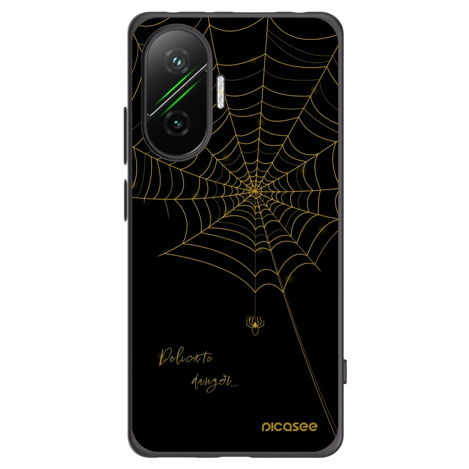 Picasee crna silikonska maskica za Xiaomi Poco F7 5G - Delicate danger