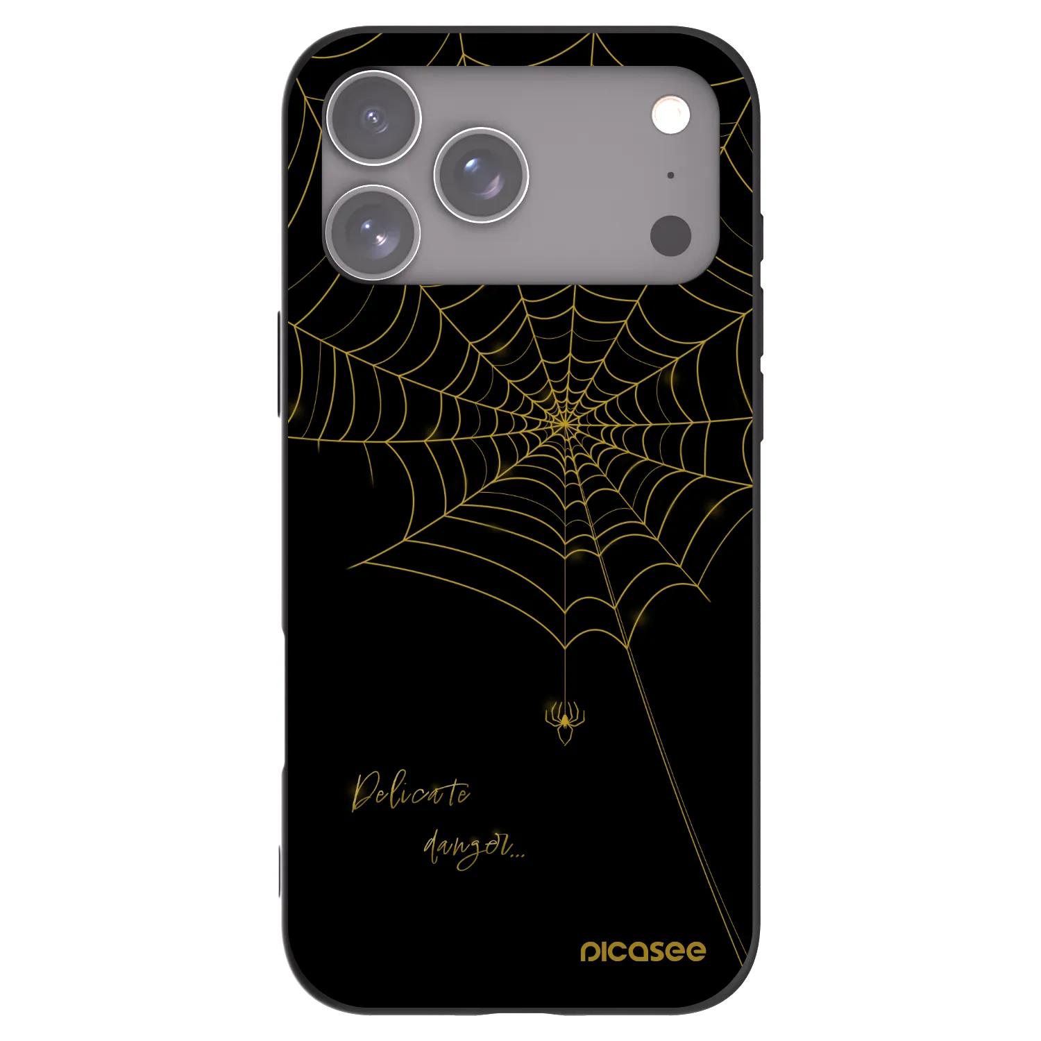 Picasee crna silikonska maskica za Apple iPhone 17 Pro Max - Delicate danger
