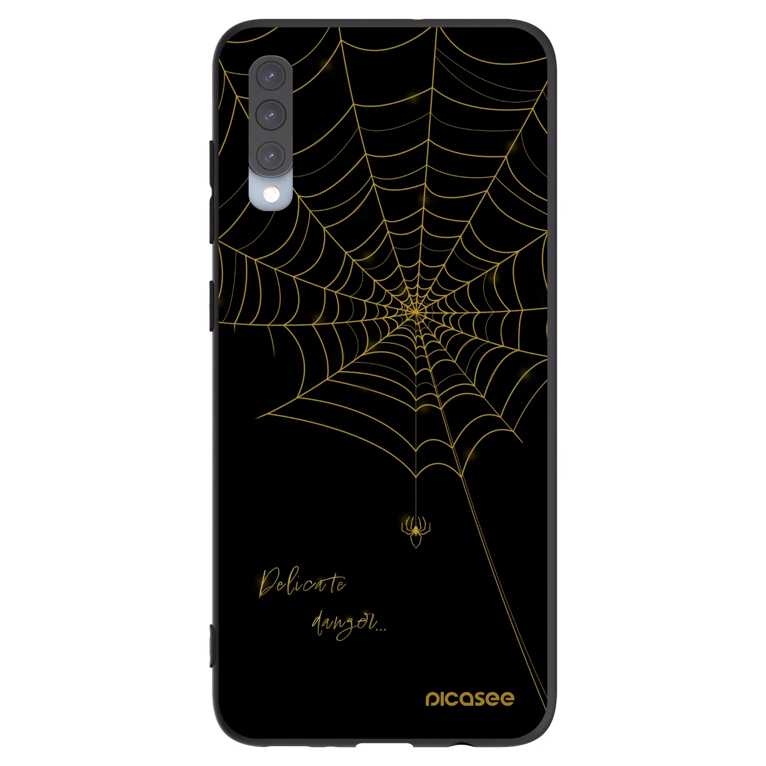 Picasee crna silikonska maskica za Samsung Galaxy A70 A705F - Delicate danger