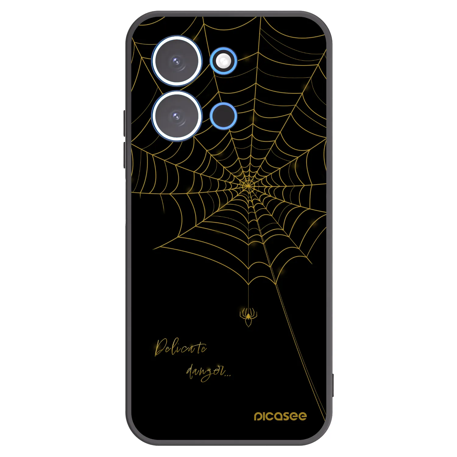 Picasee crna silikonska maskica za Xiaomi Redmi 15C 4G - Delicate danger