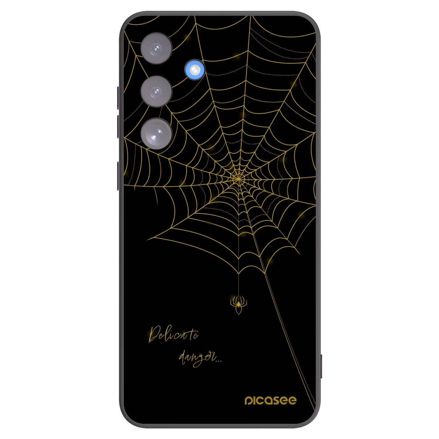 Picasee crna silikonska maskica za Samsung Galaxy S25 FE 5G - Delicate danger