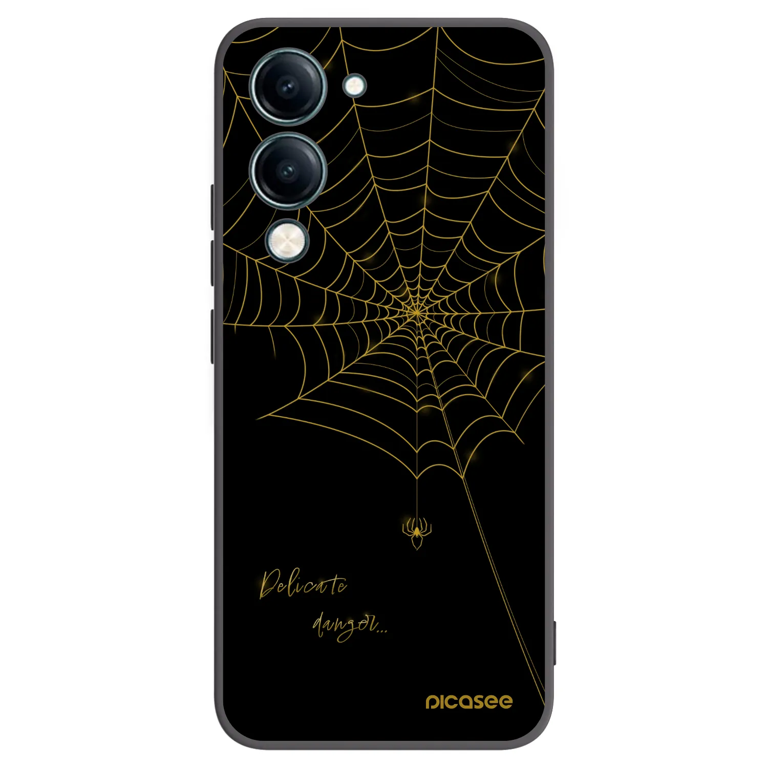 Picasee crna silikonska maskica za Vivo Y29s 5G - Delicate danger