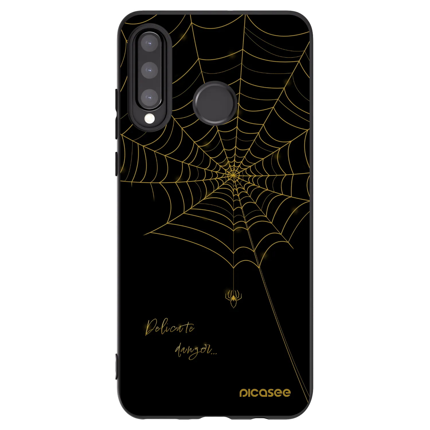 Picasee crna silikonska maskica za Huawei P30 Lite - Delicate danger