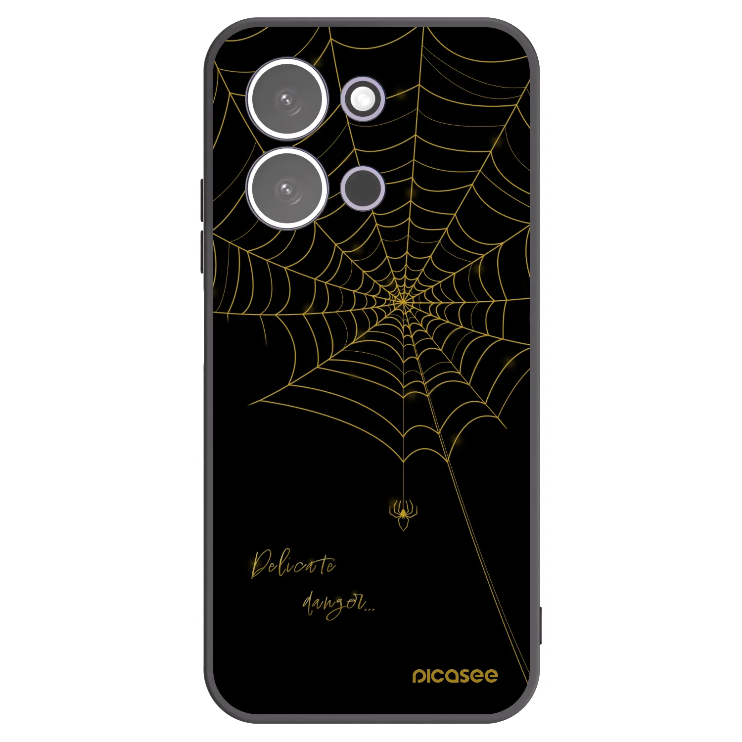 Picasee crna silikonska maskica za Xiaomi Redmi 15C 5G - Delicate danger