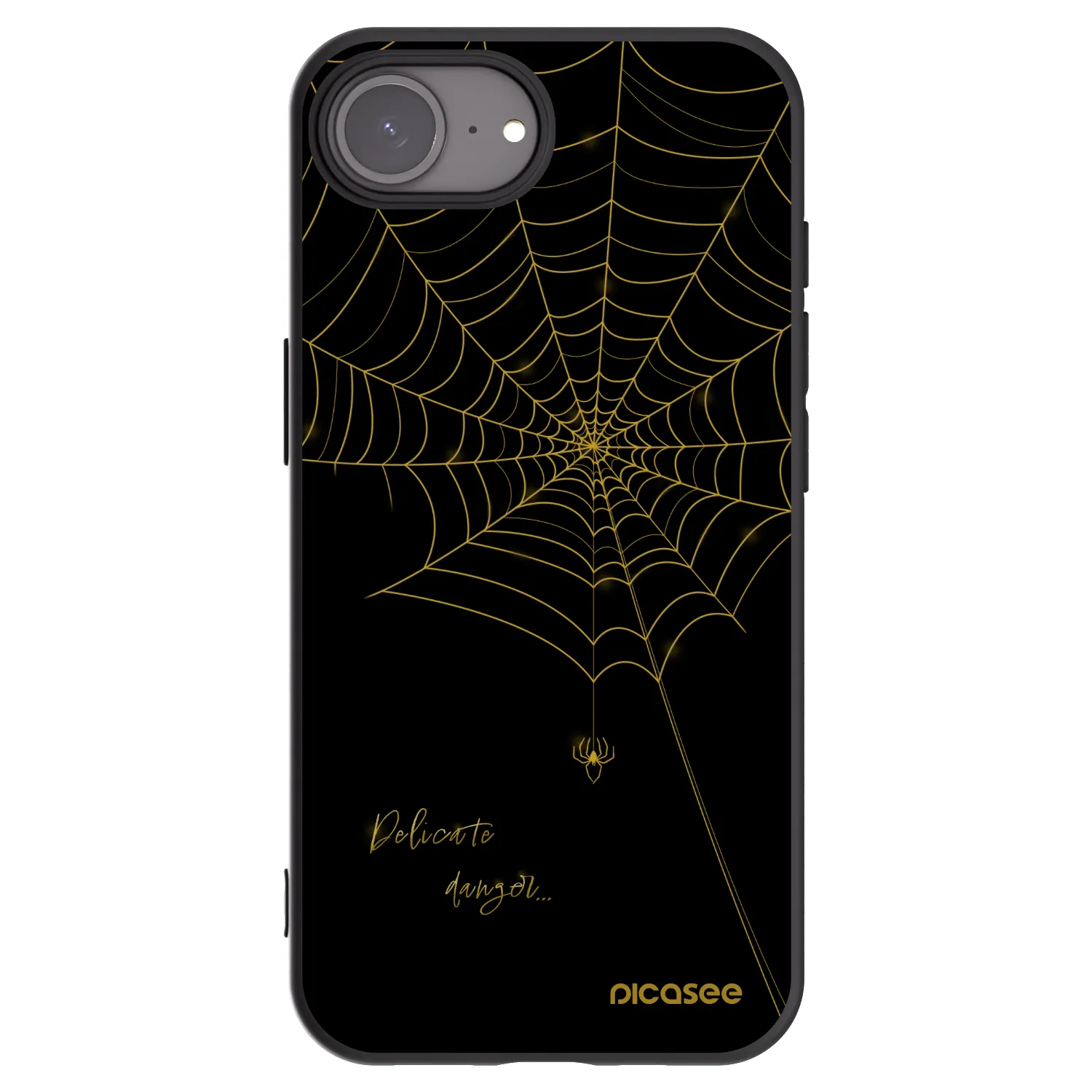 Picasee crna silikonska maskica za Apple iPhone 17e - Delicate danger