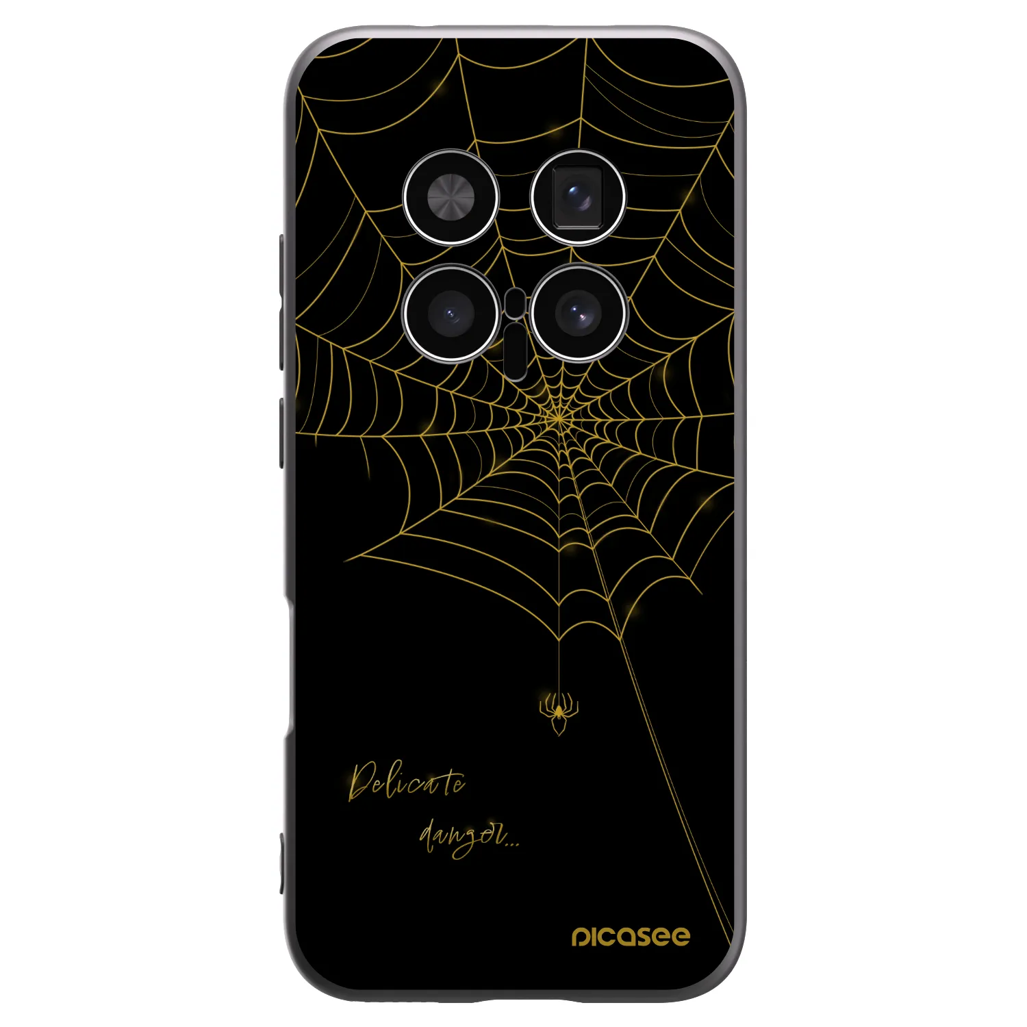 Picasee crna silikonska maskica za Honor Magic8 Pro 5G - Delicate danger