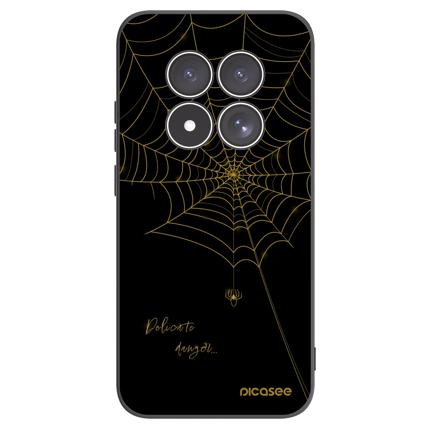 Picasee crna silikonska maskica za Xiaomi Redmi Note 15 Pro 5G - Delicate danger