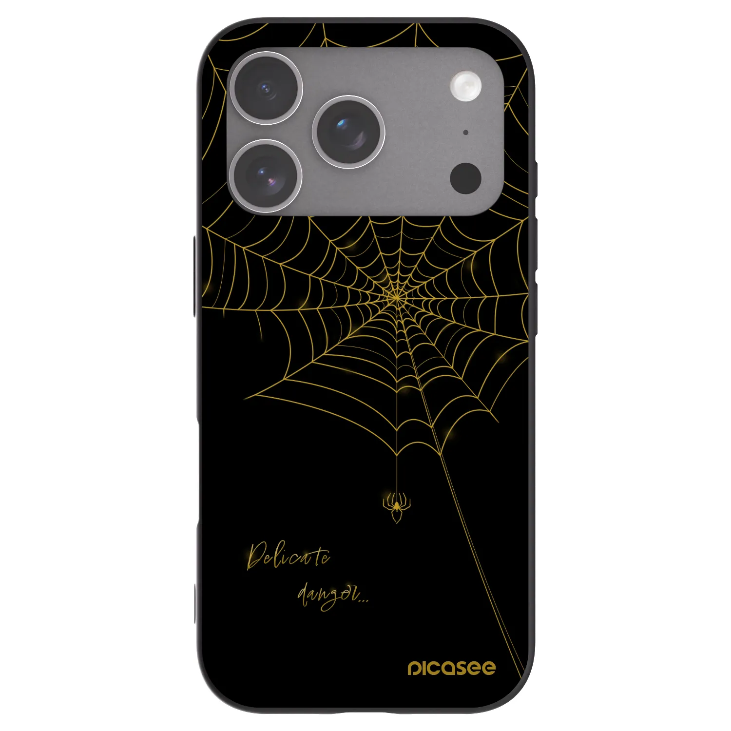 Picasee crna silikonska maskica za Apple iPhone 18 Pro - Delicate danger