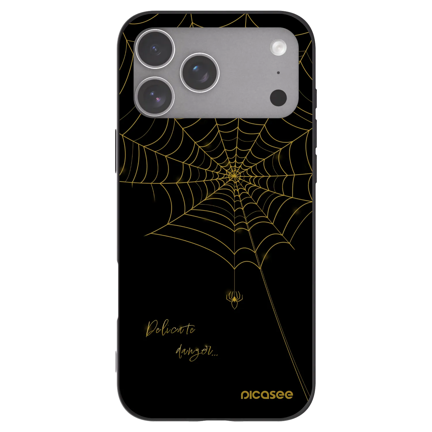 Picasee crna silikonska maskica za Apple iPhone 18 Pro Max - Delicate danger