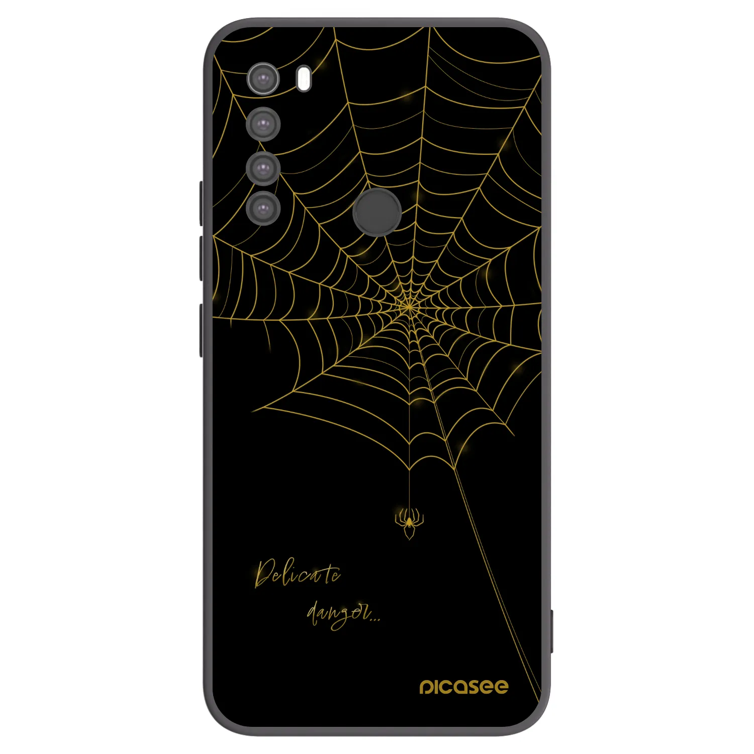 Picasee crna silikonska maskica za Xiaomi Redmi Note 8 - Delicate danger