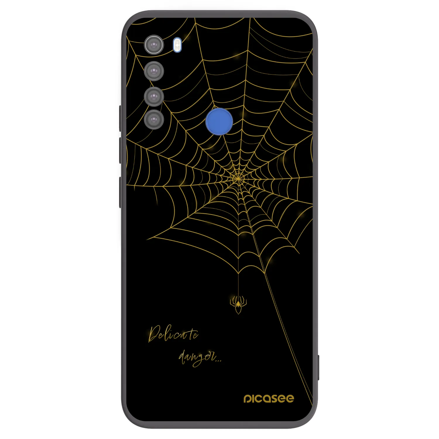 Picasee crna silikonska maskica za Xiaomi Redmi Note 8T - Delicate danger
