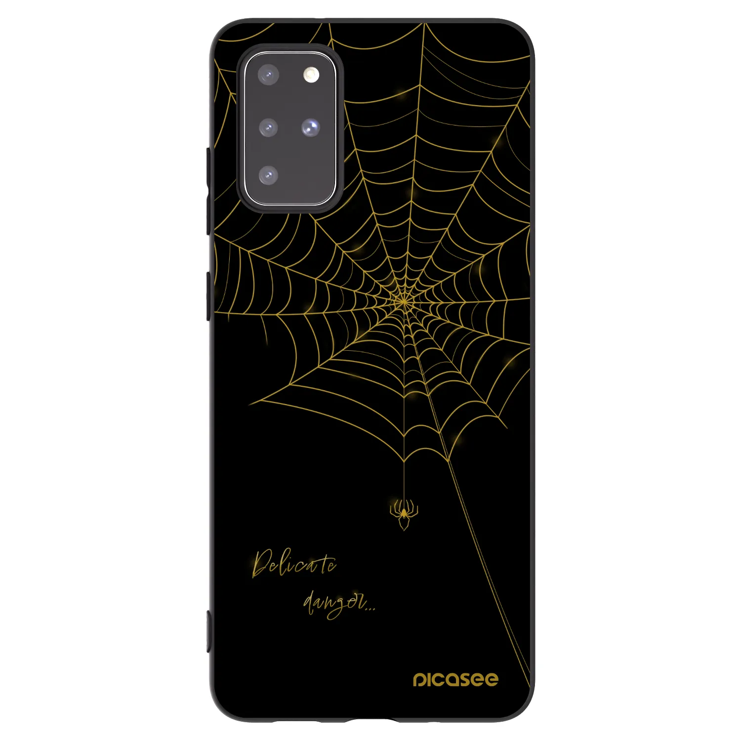 Picasee crna silikonska maskica za Samsung Galaxy S20+ G985F - Delicate danger