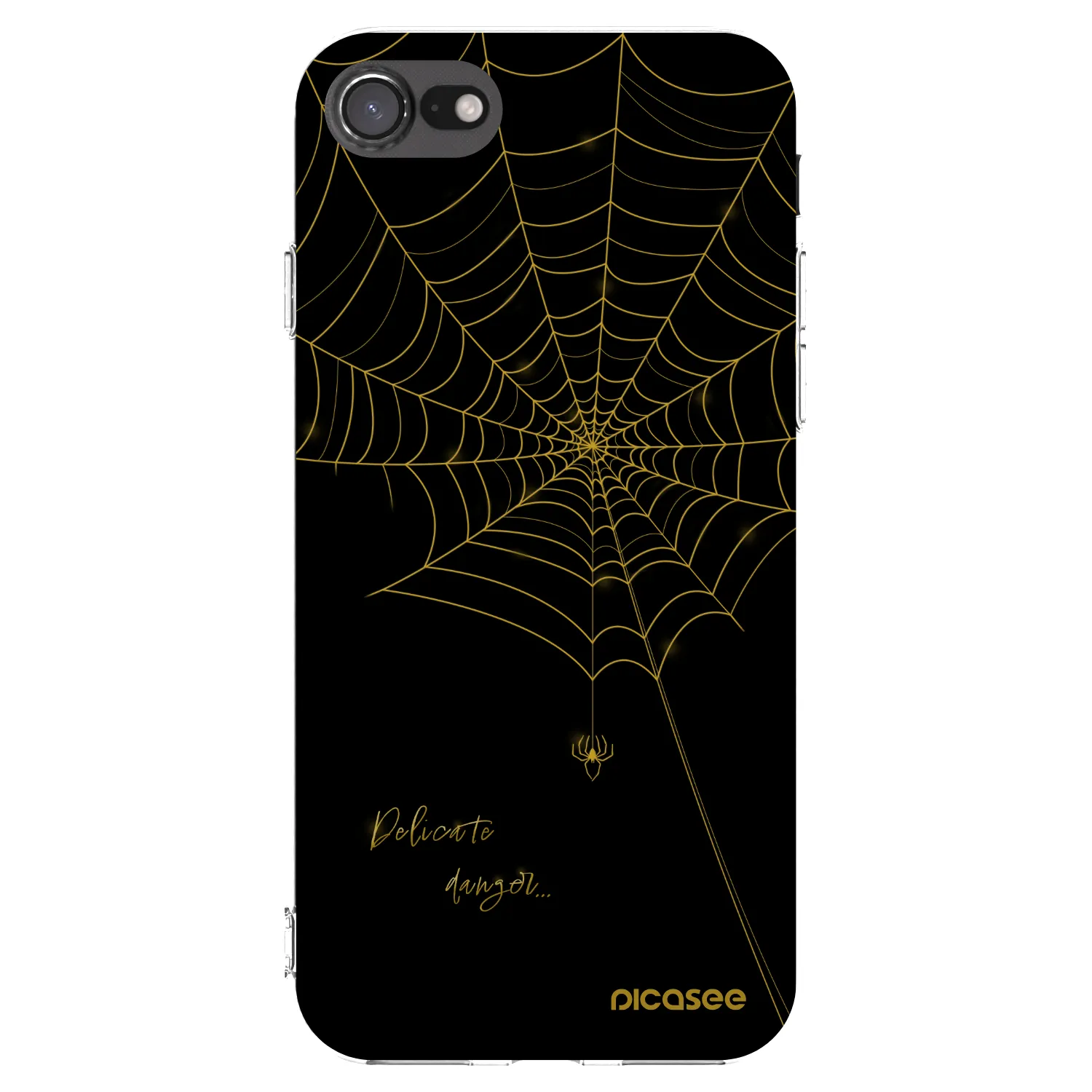 Picasee silikonska prozirna maskica za Apple iPhone SE 2020 - Delicate danger