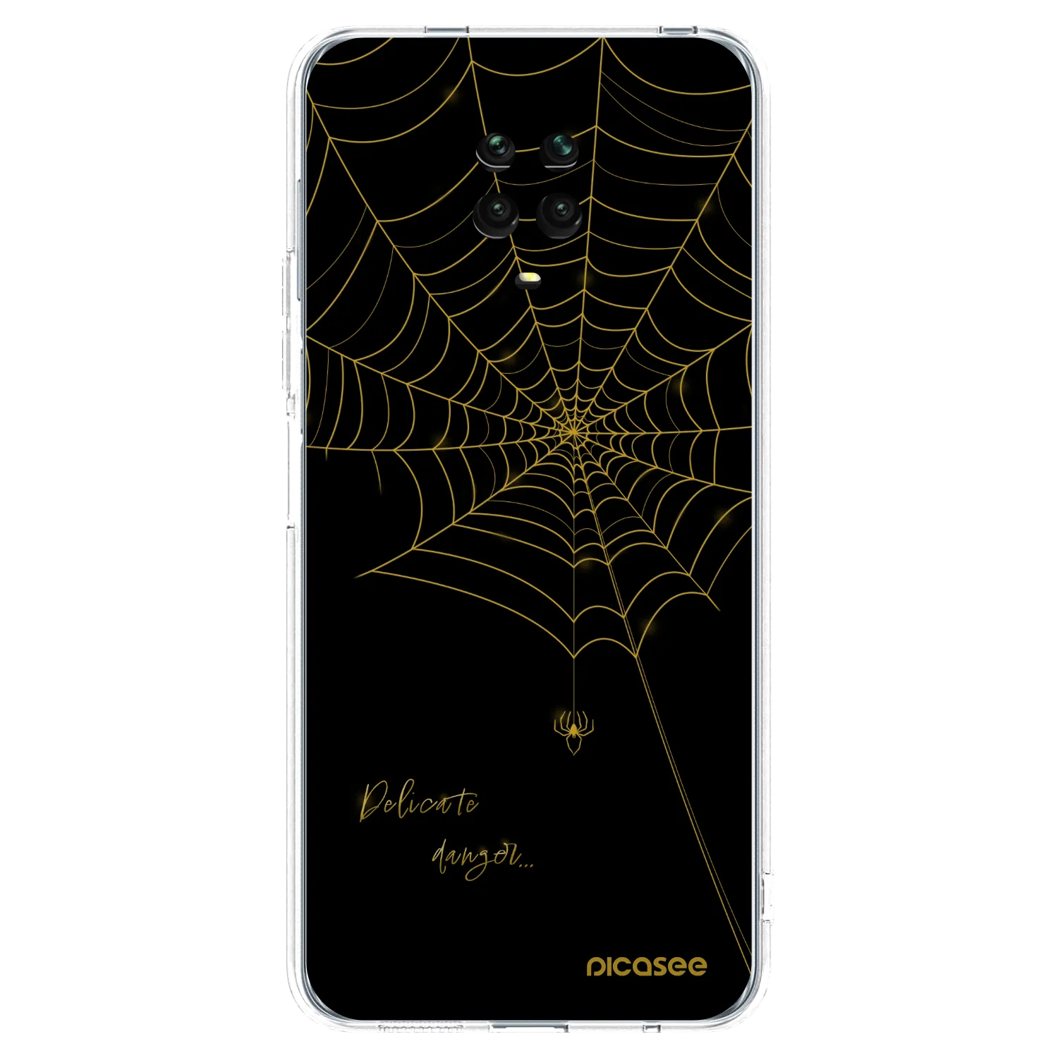 Picasee silikonska prozirna maskica za Xiaomi Redmi Note 9 Pro - Delicate danger