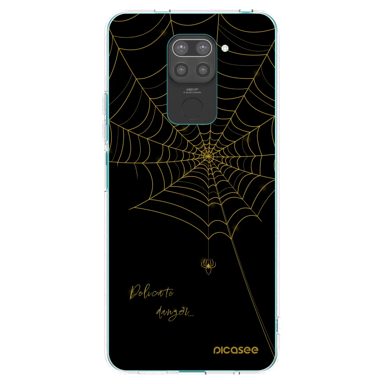 Picasee crna silikonska maskica za Xiaomi Redmi Note 9 - Delicate danger