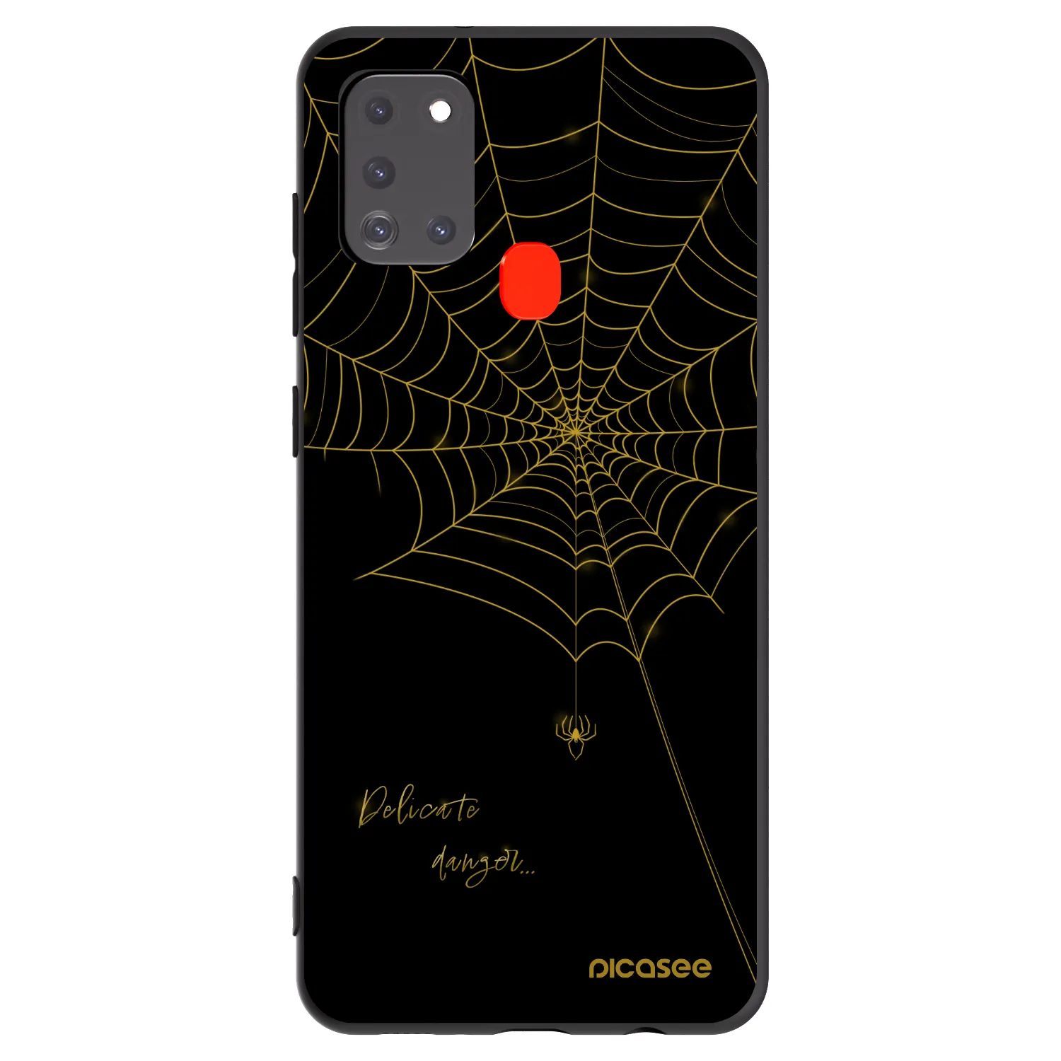 Picasee crna silikonska maskica za Samsung Galaxy A21s - Delicate danger